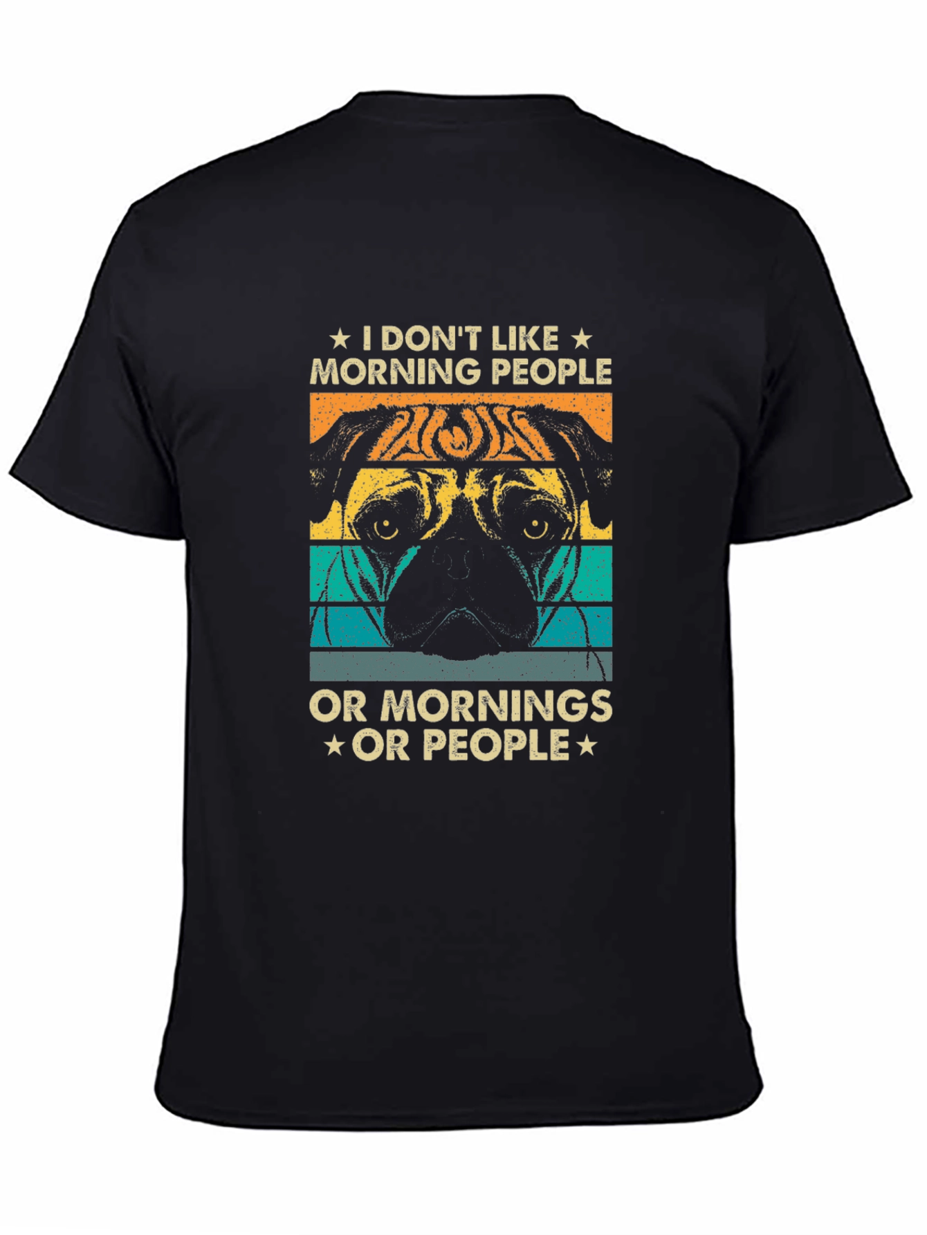 Black I Don't Like Morning People T-Shirt view 4