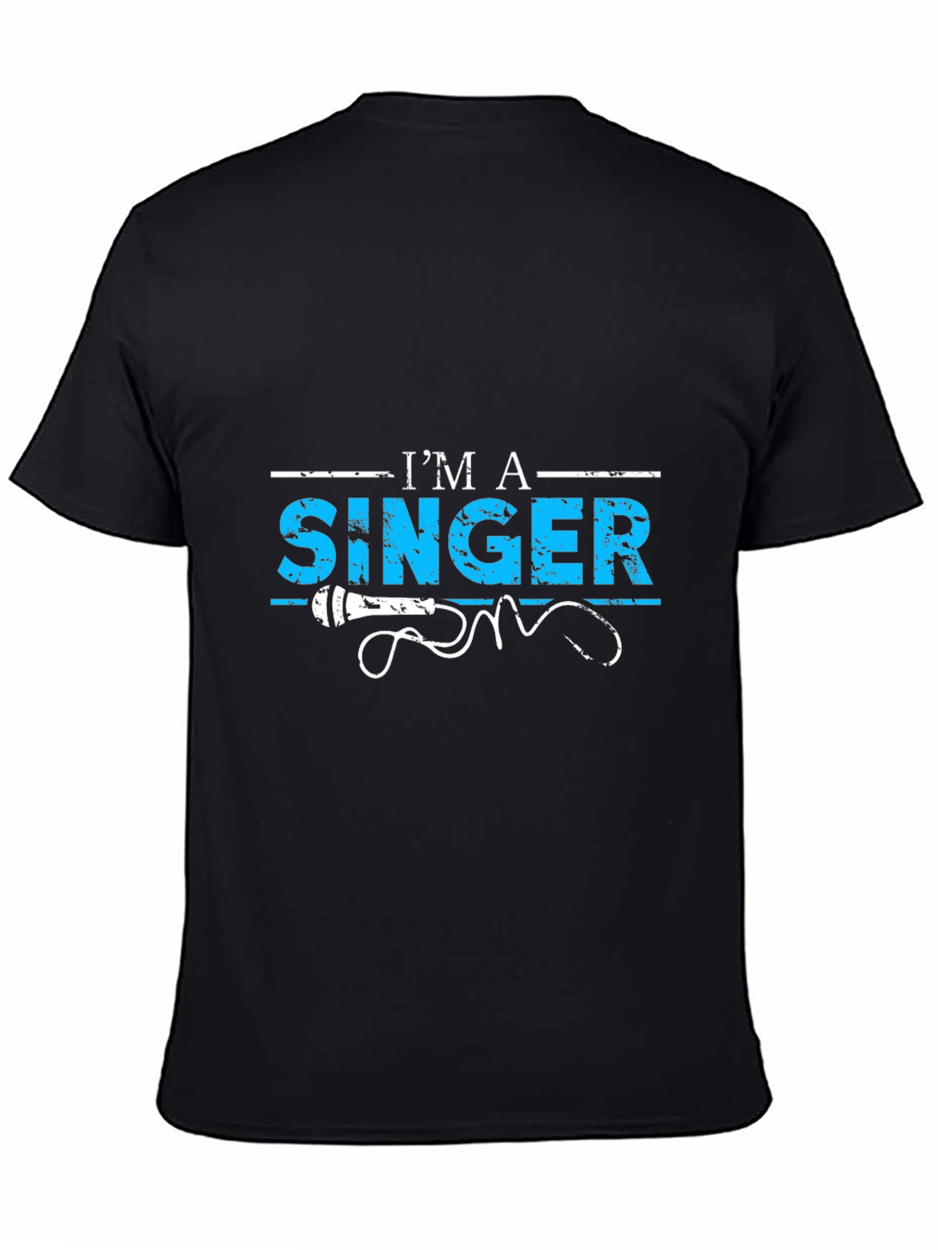 Black I'm a Singer T-Shirt - Microphone Graphic Tee view 4