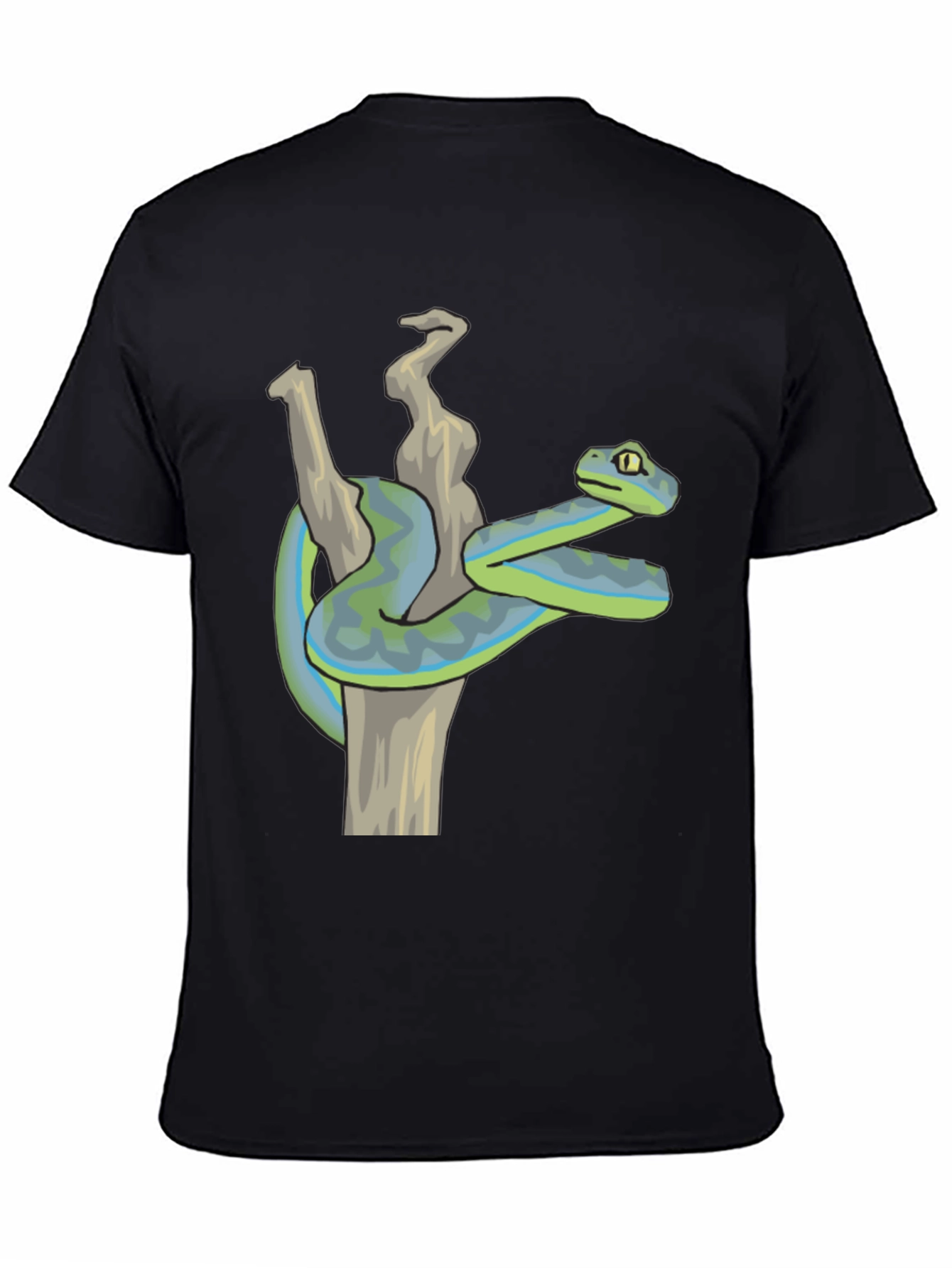 Black Snake T-Shirt: Reptile Art Tee view 4