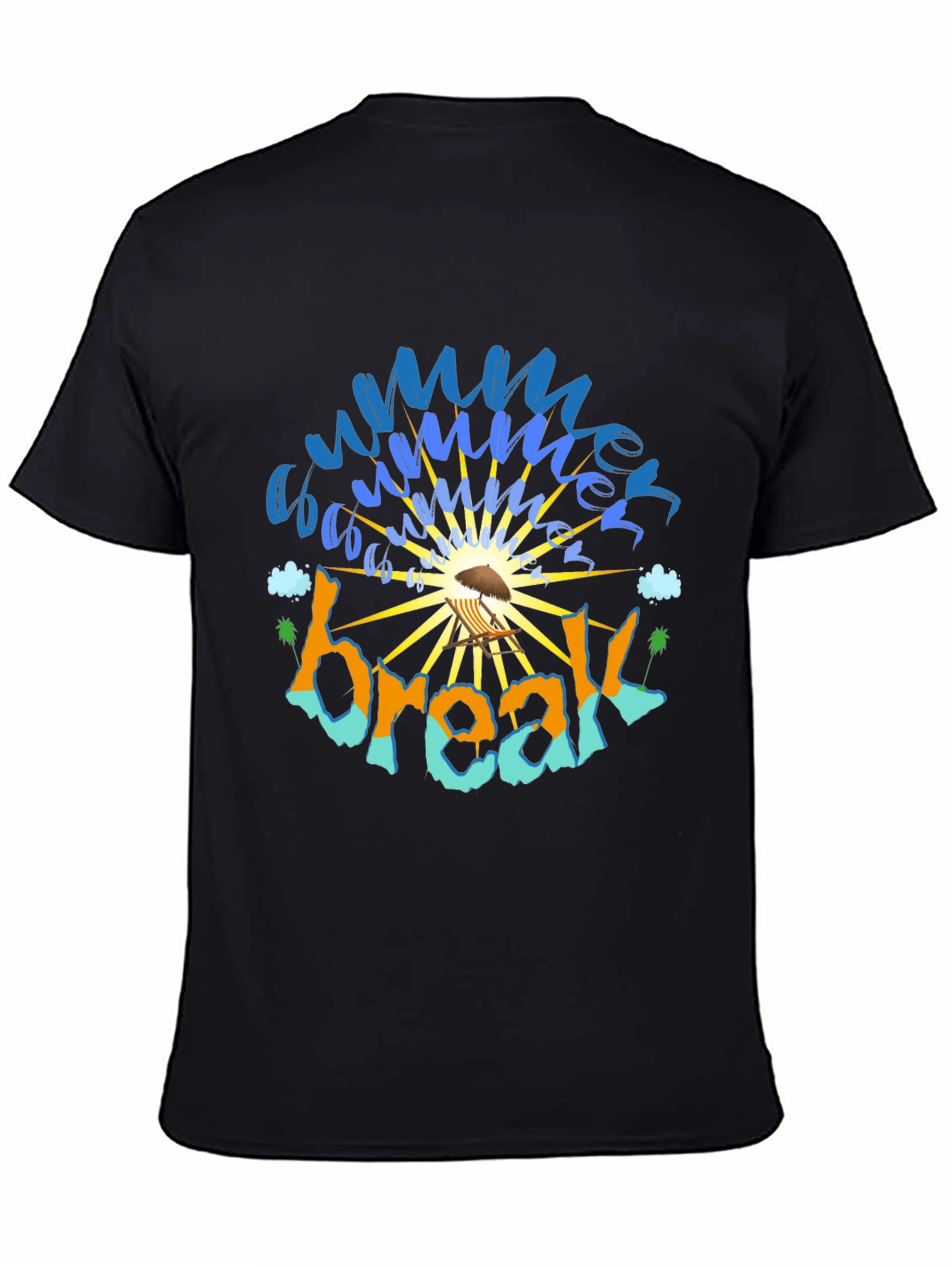 Black Summer Break Graphic Tee view 4