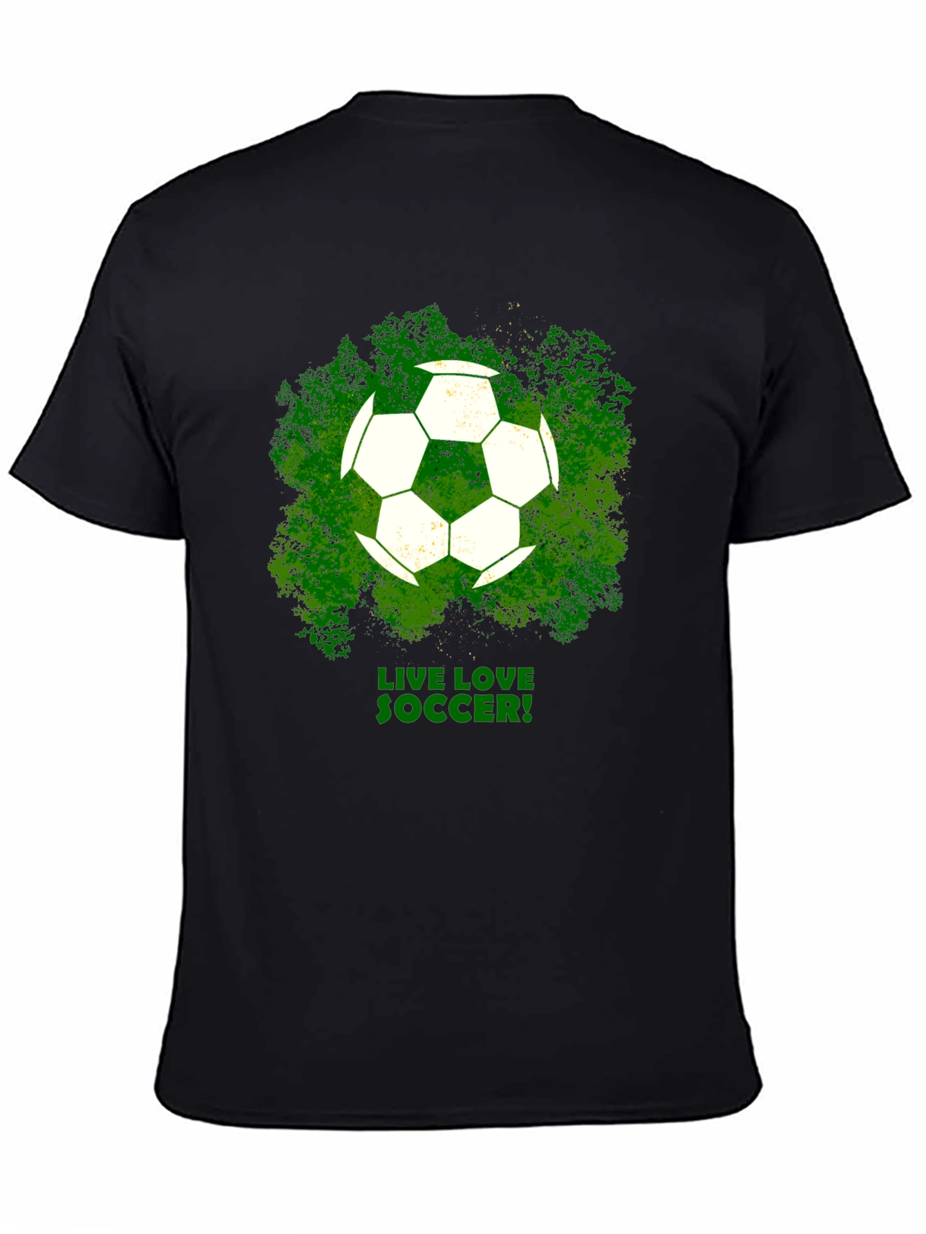 Black Live Love Soccer Graphic T-Shirt view 4