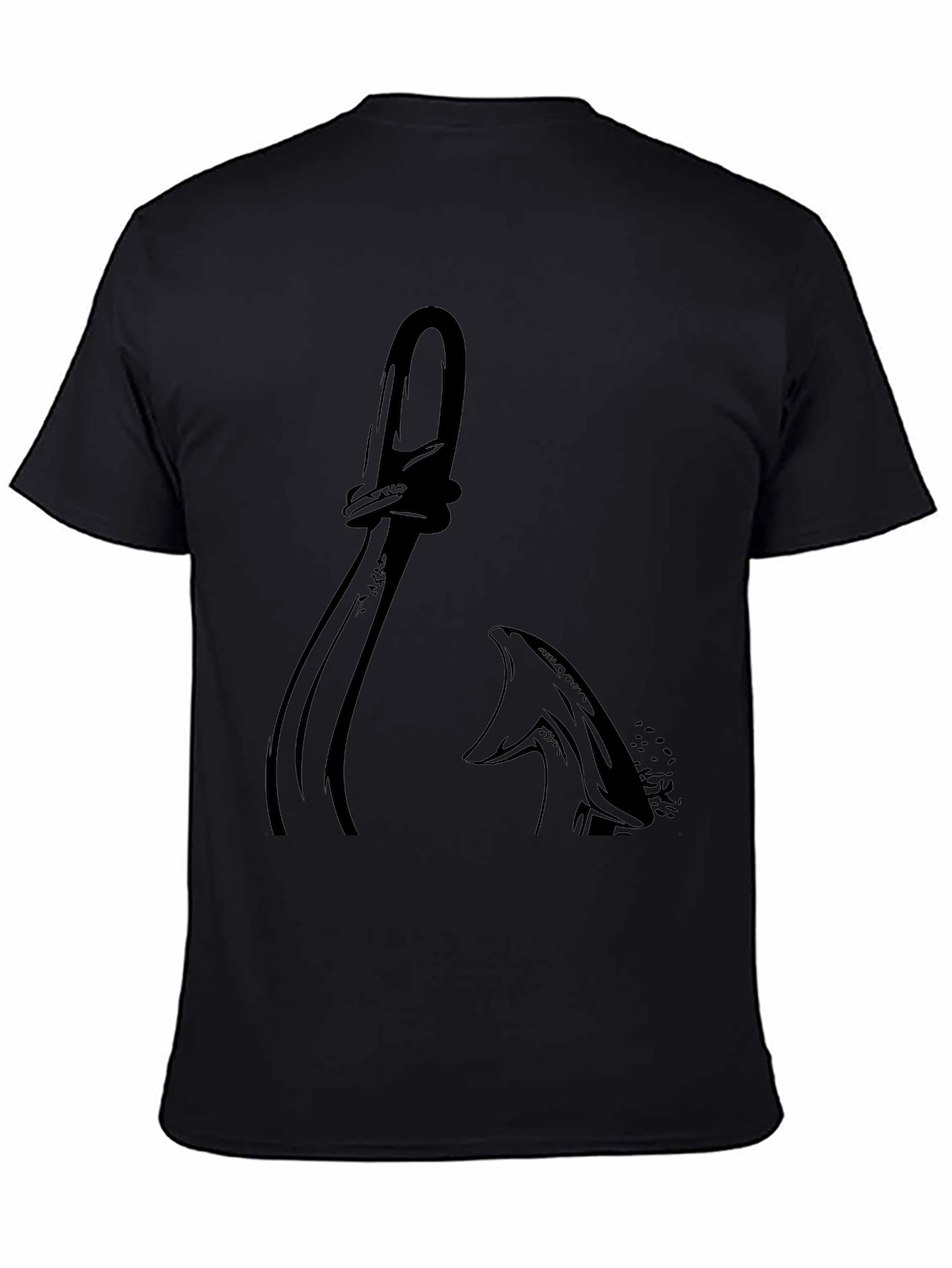 Black Stylized Cleaver Graphic T-Shirt view 4