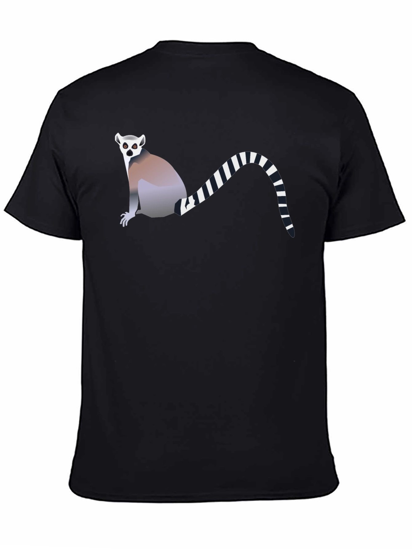 Black Lemur Graphic Tee - Black Cotton Comfort view 4