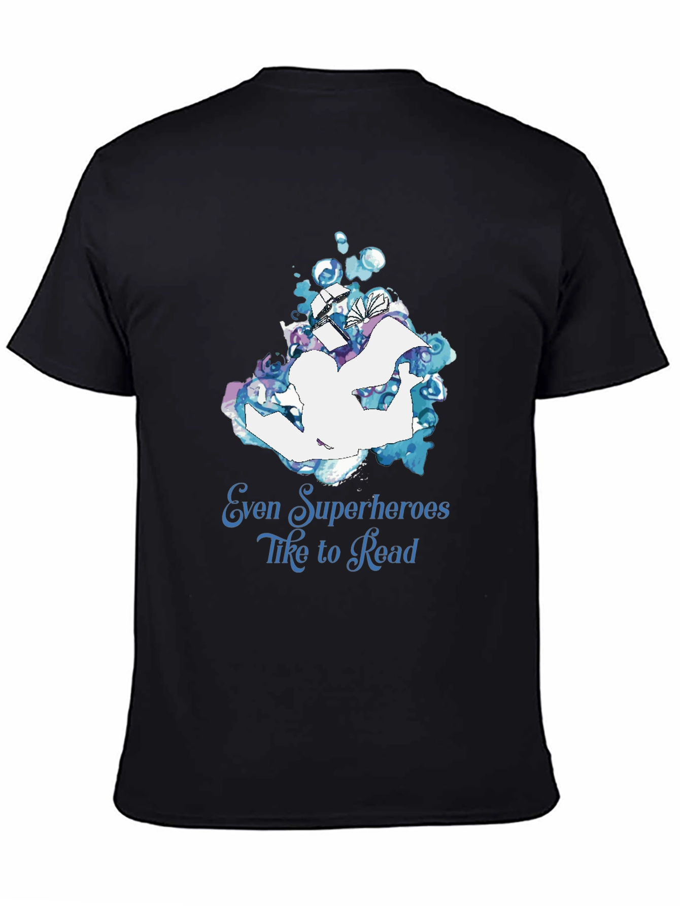 Black Superhero Reader T-Shirt view 4
