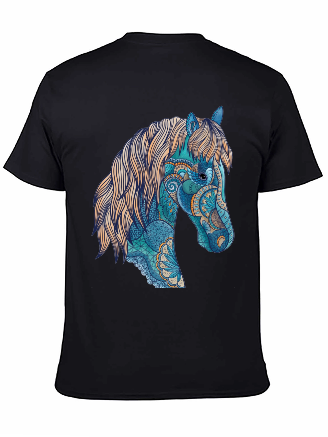 Black Horse Art Graphic T-Shirt - Unique Design view 4