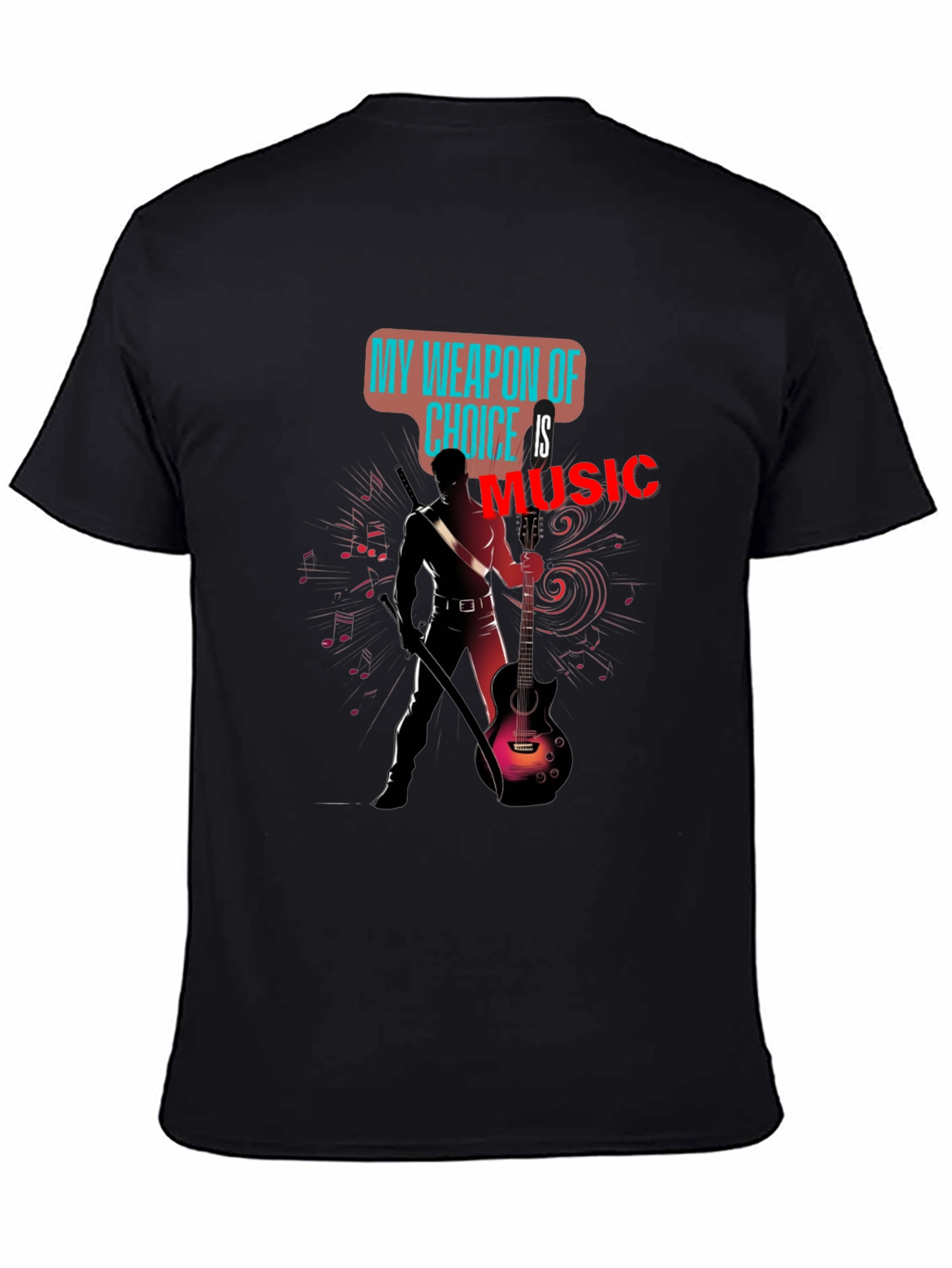 Black Music is My Weapon T-Shirt view 4