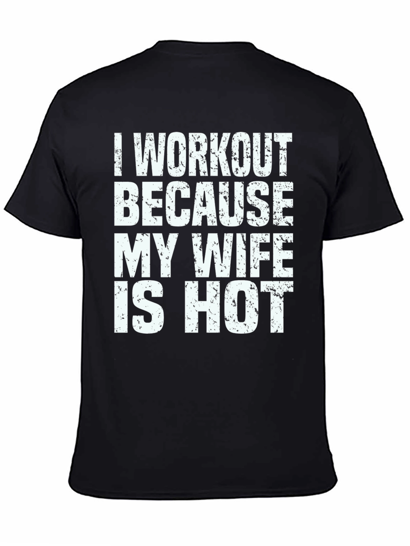 Black Funny Workout Wife T-Shirt view 4