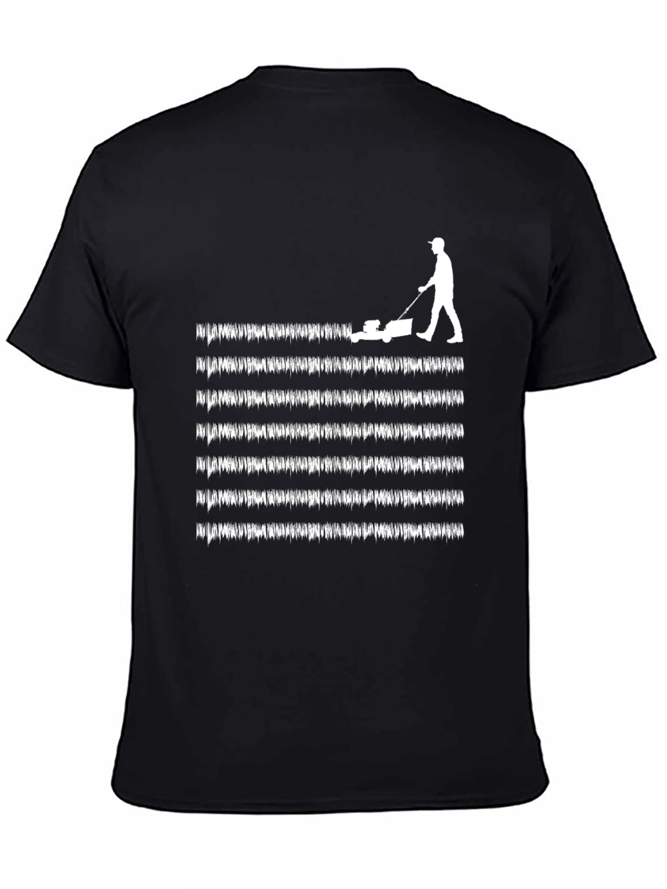 Black Funny Lawn Mowing T-Shirt - Garden Humor Tee view 4