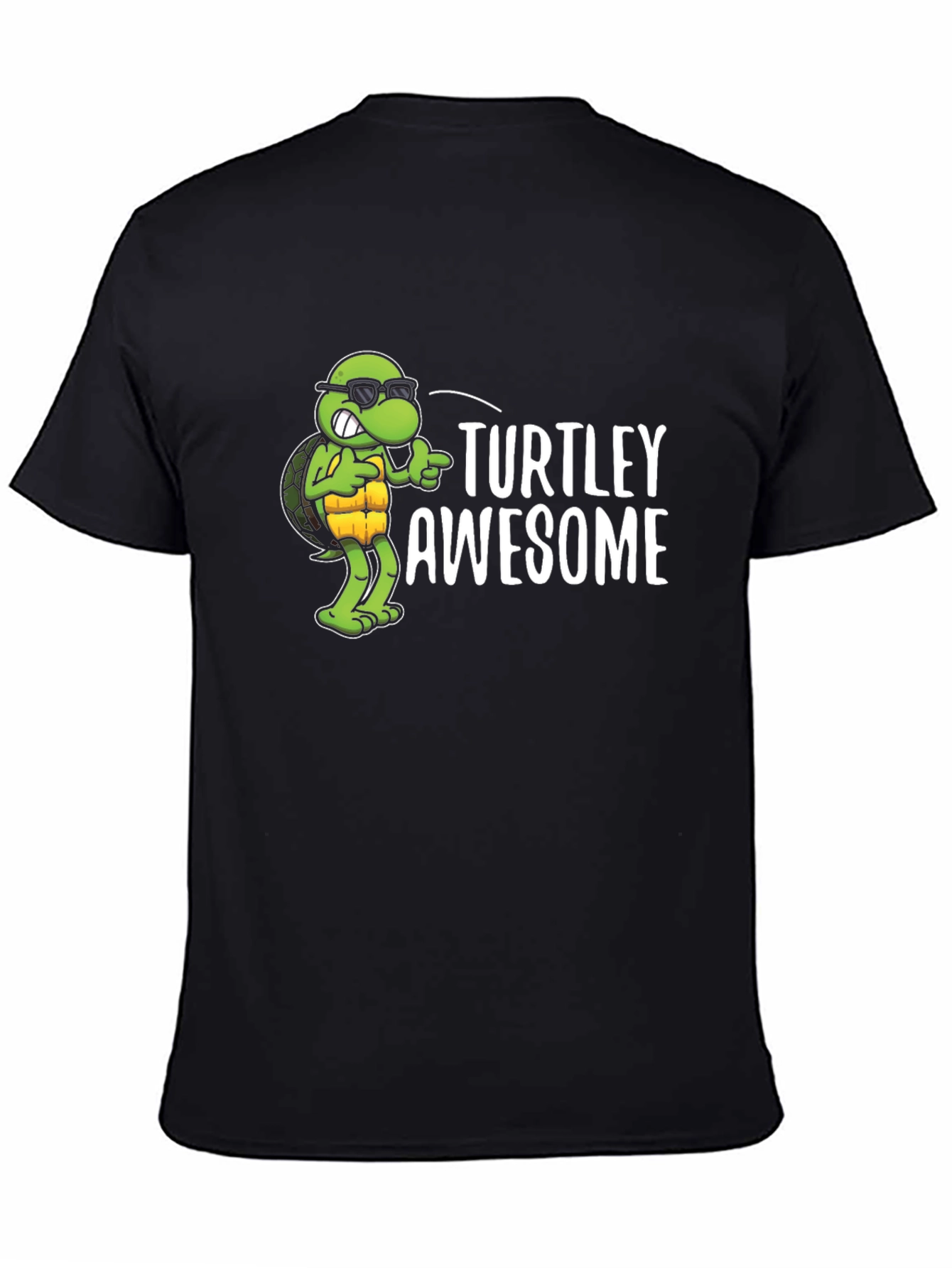 Black Turtley Awesome Black Graphic Tee view 4