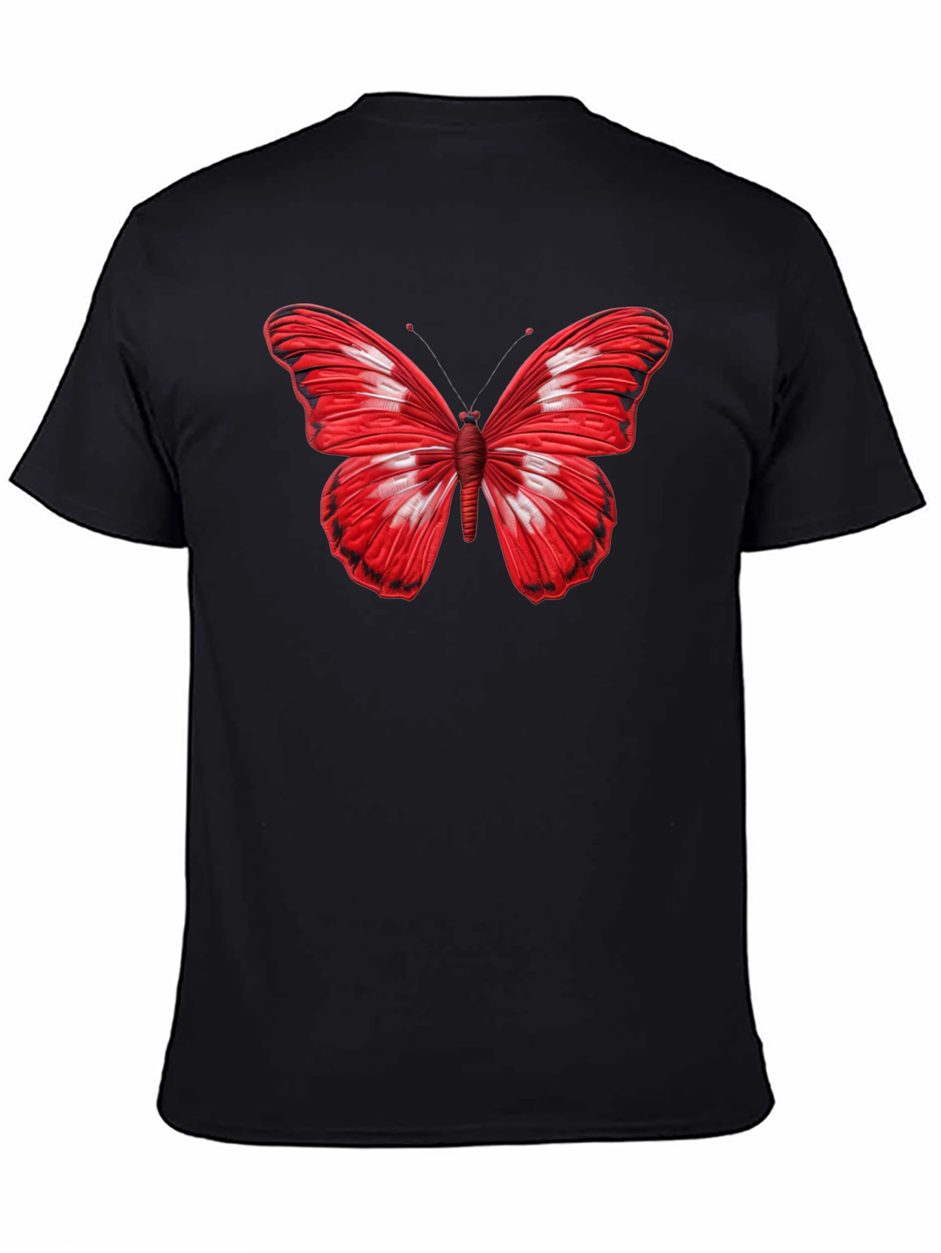 Black Butterfly Graphic Black T-Shirt - Stylish Men's Tee view 4