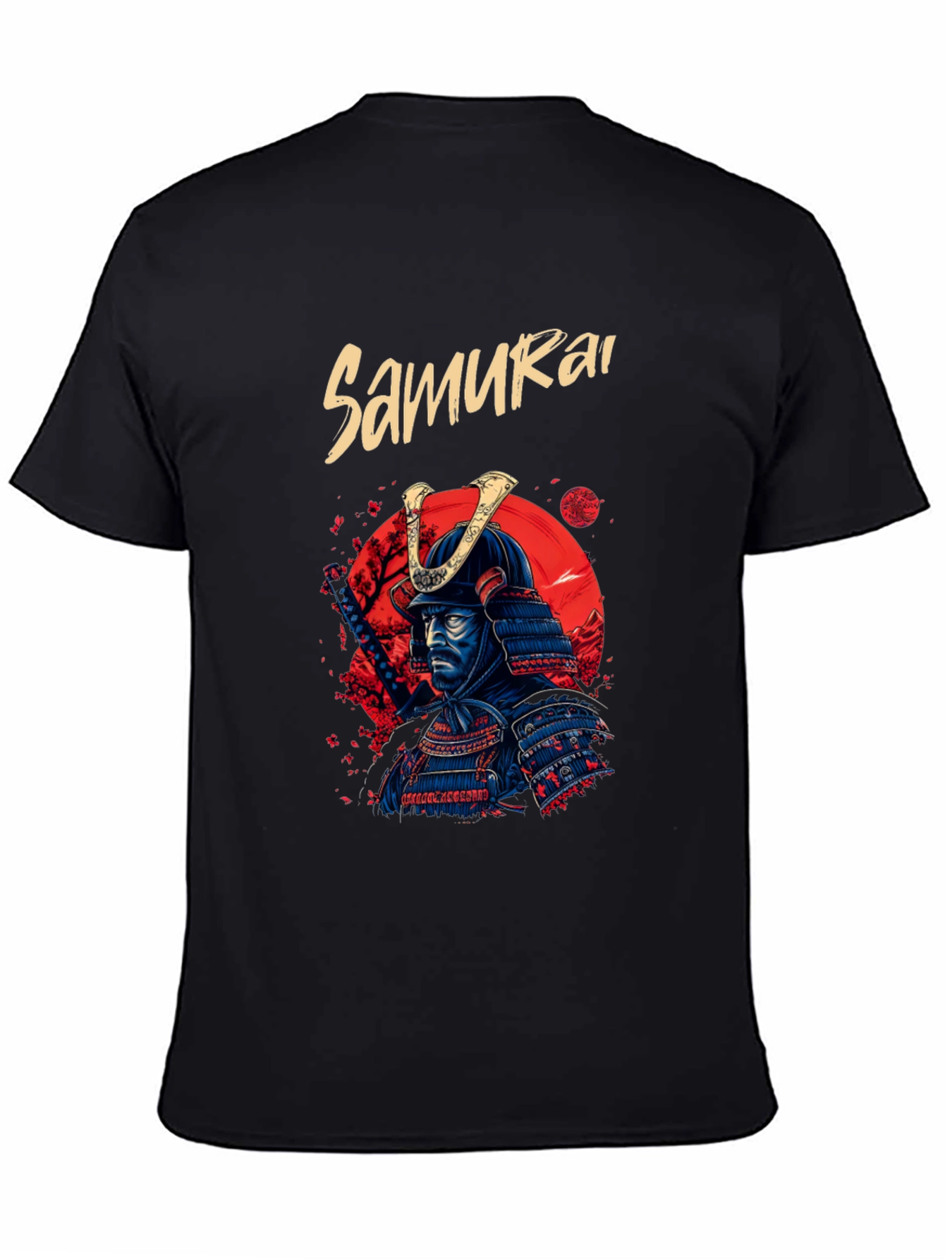 Black Samurai Warrior T-Shirt - Cool Graphic Tee view 4