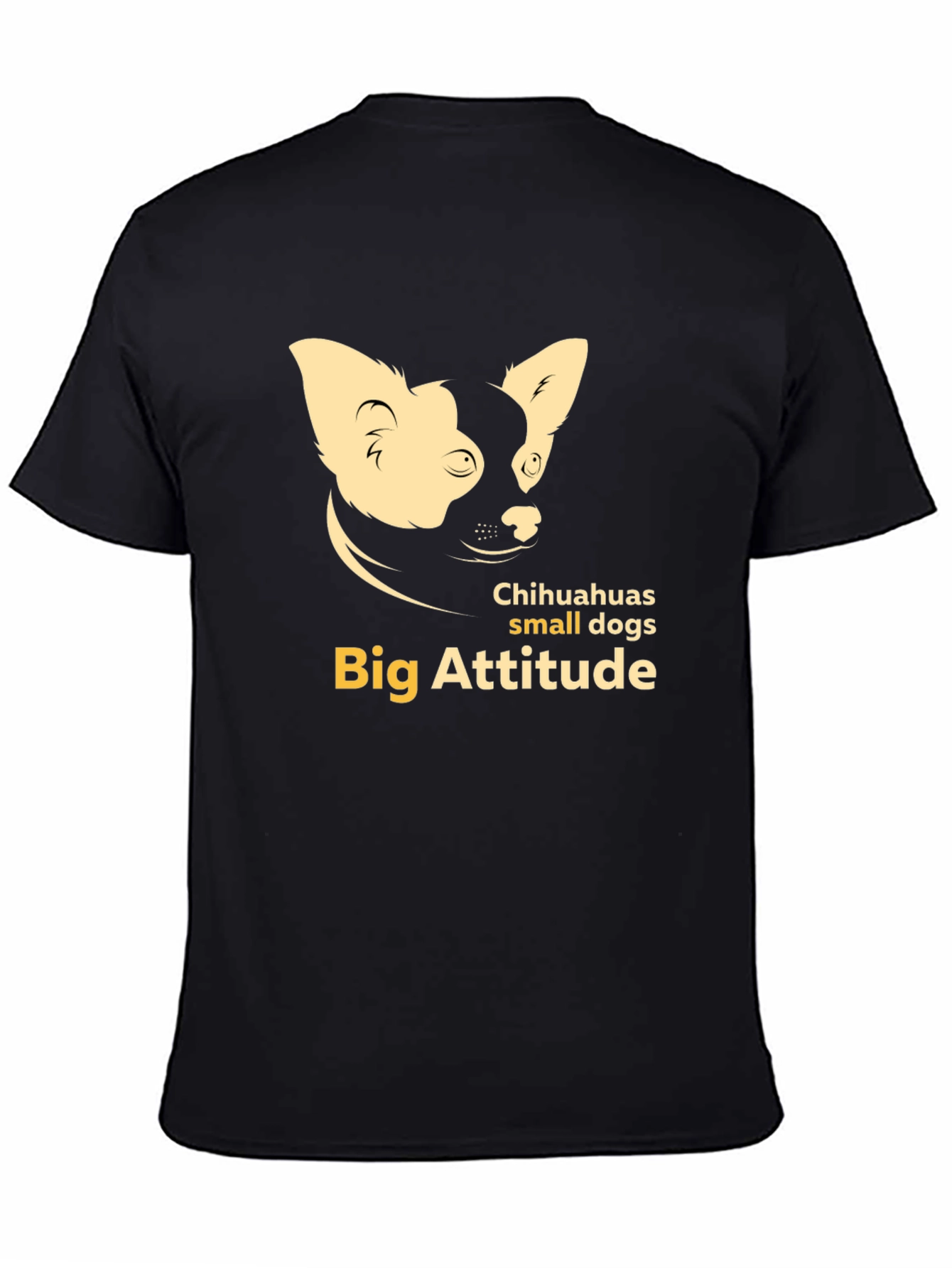 Black Chihuahua "Big Attitude" Graphic Tee view 4