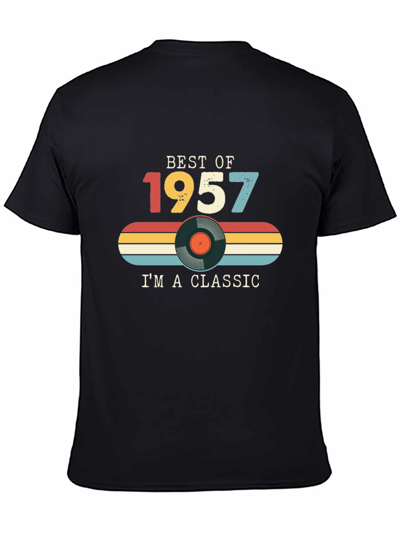 Black Best of 1957 Classic T-Shirt view 4
