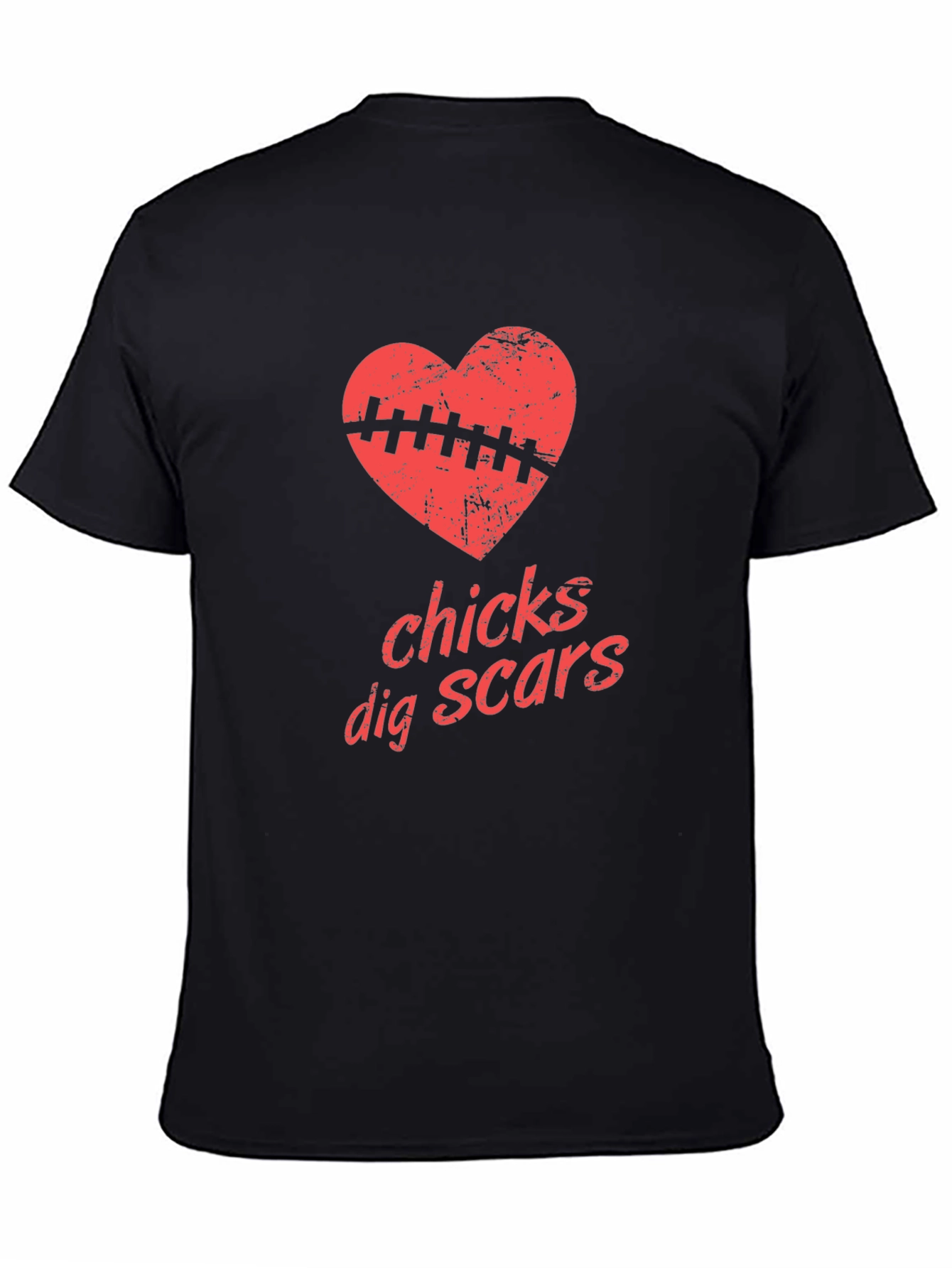 Black Chicks Dig Scars Graphic Tee - Mens Black T-Shirt view 4