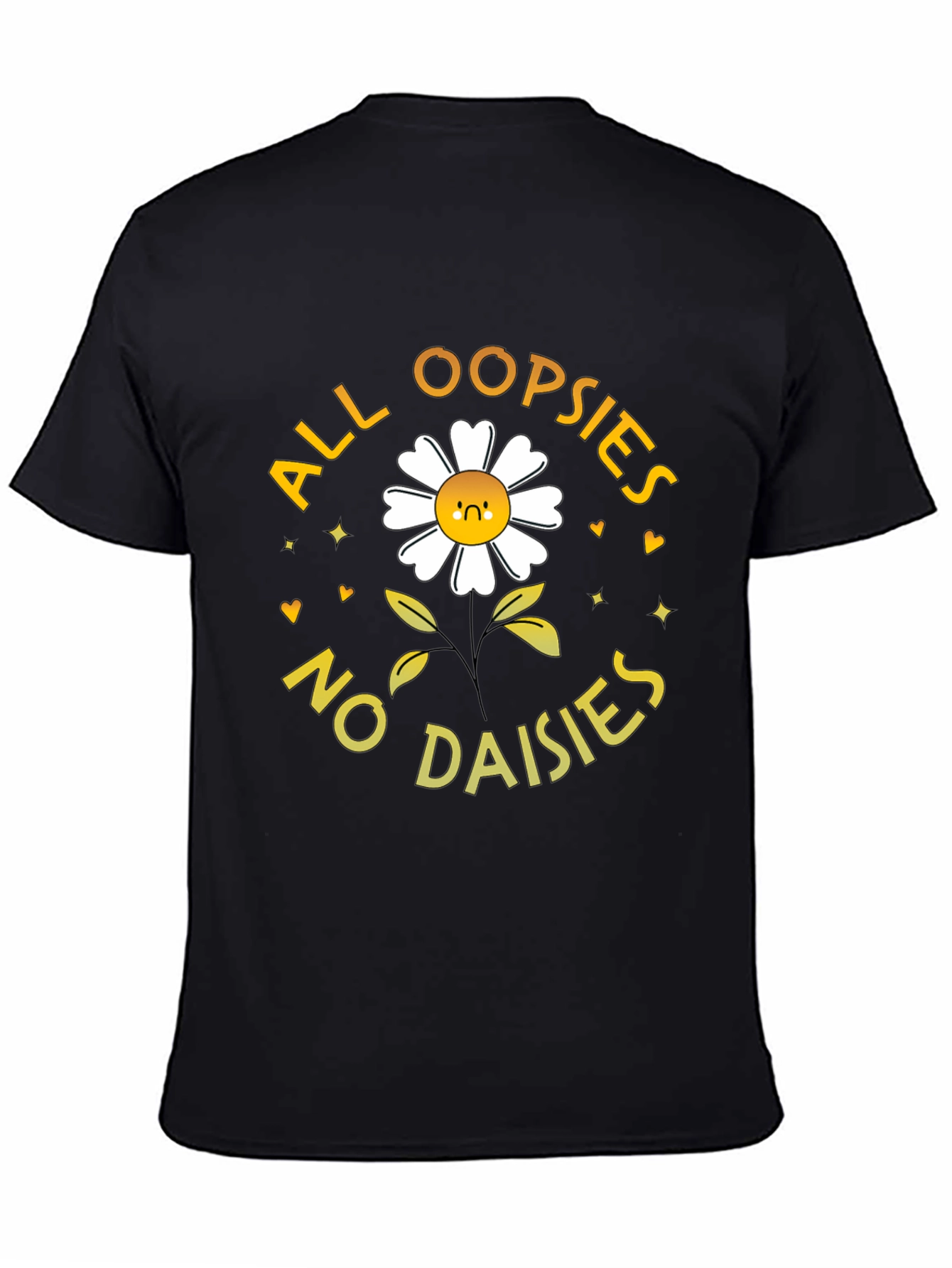 Black All Oopsies No Daisies Graphic T-Shirt view 4
