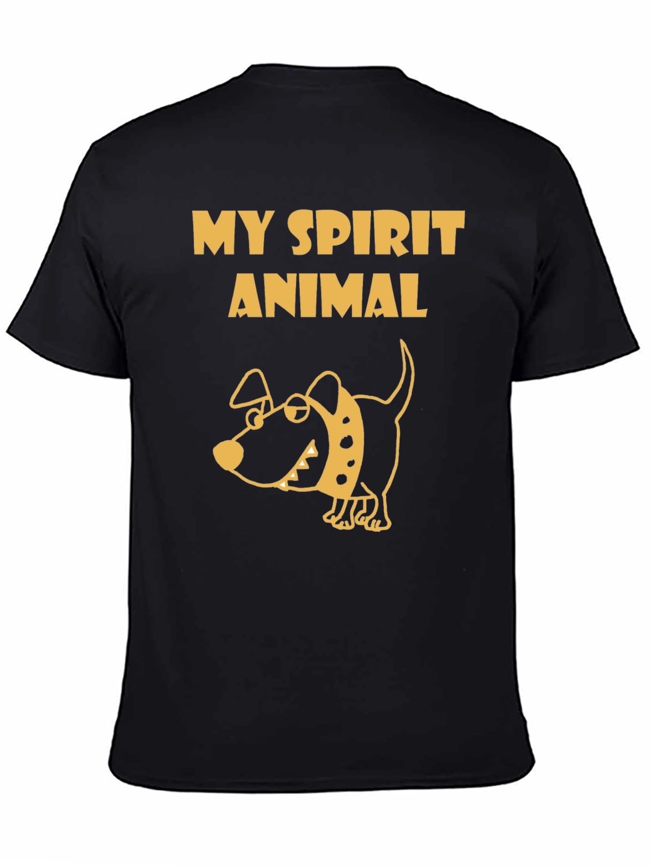 Black My Spirit Animal Dog T-Shirt - Black view 4
