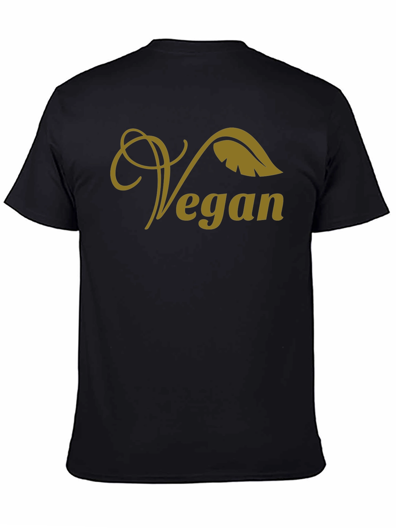 Black Vegan T-Shirt - Stylish Plant-Based Fashion view 4