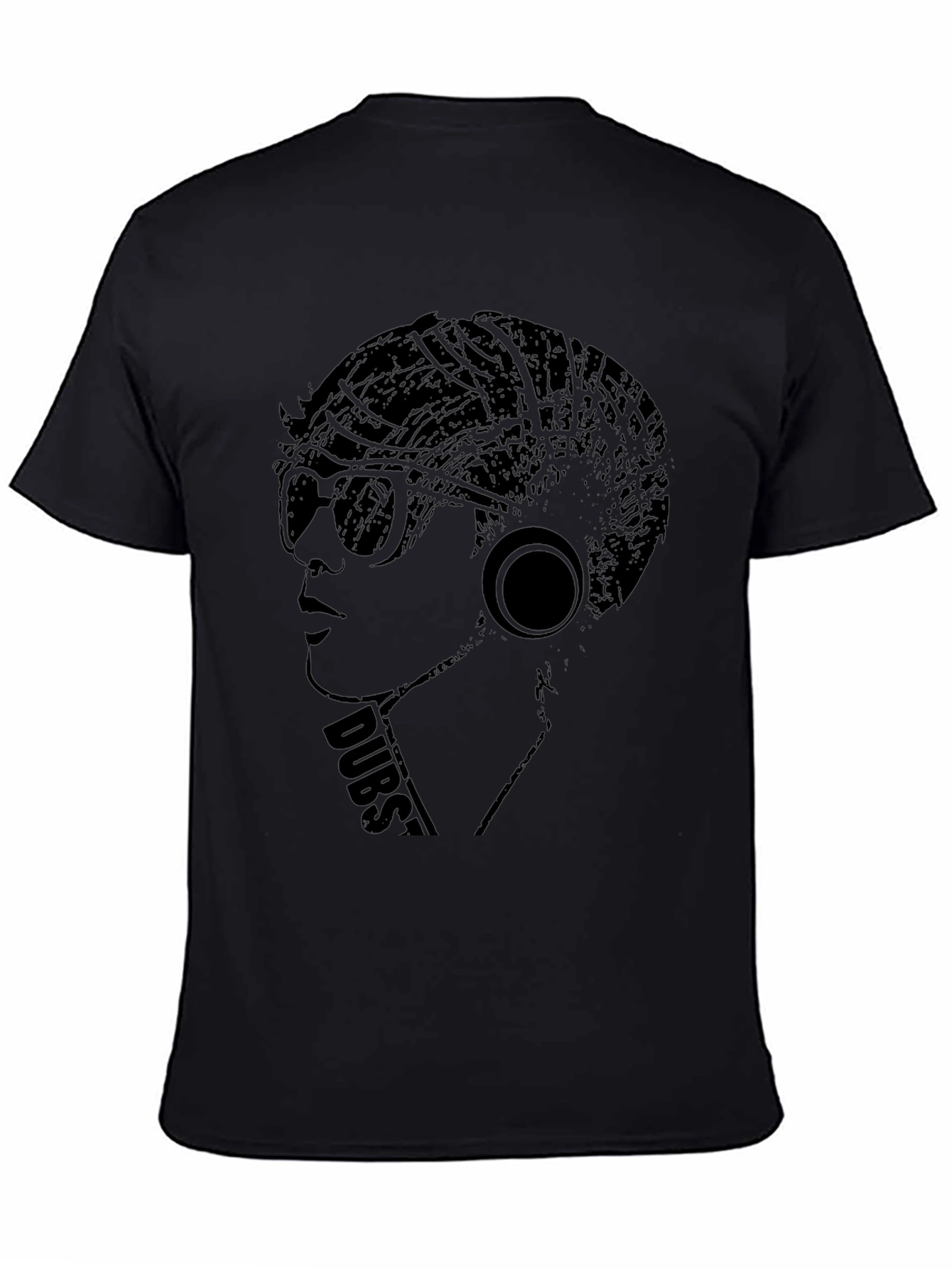 Black Dubstep Style Graphic Tee - Cool Black Shirt view 4