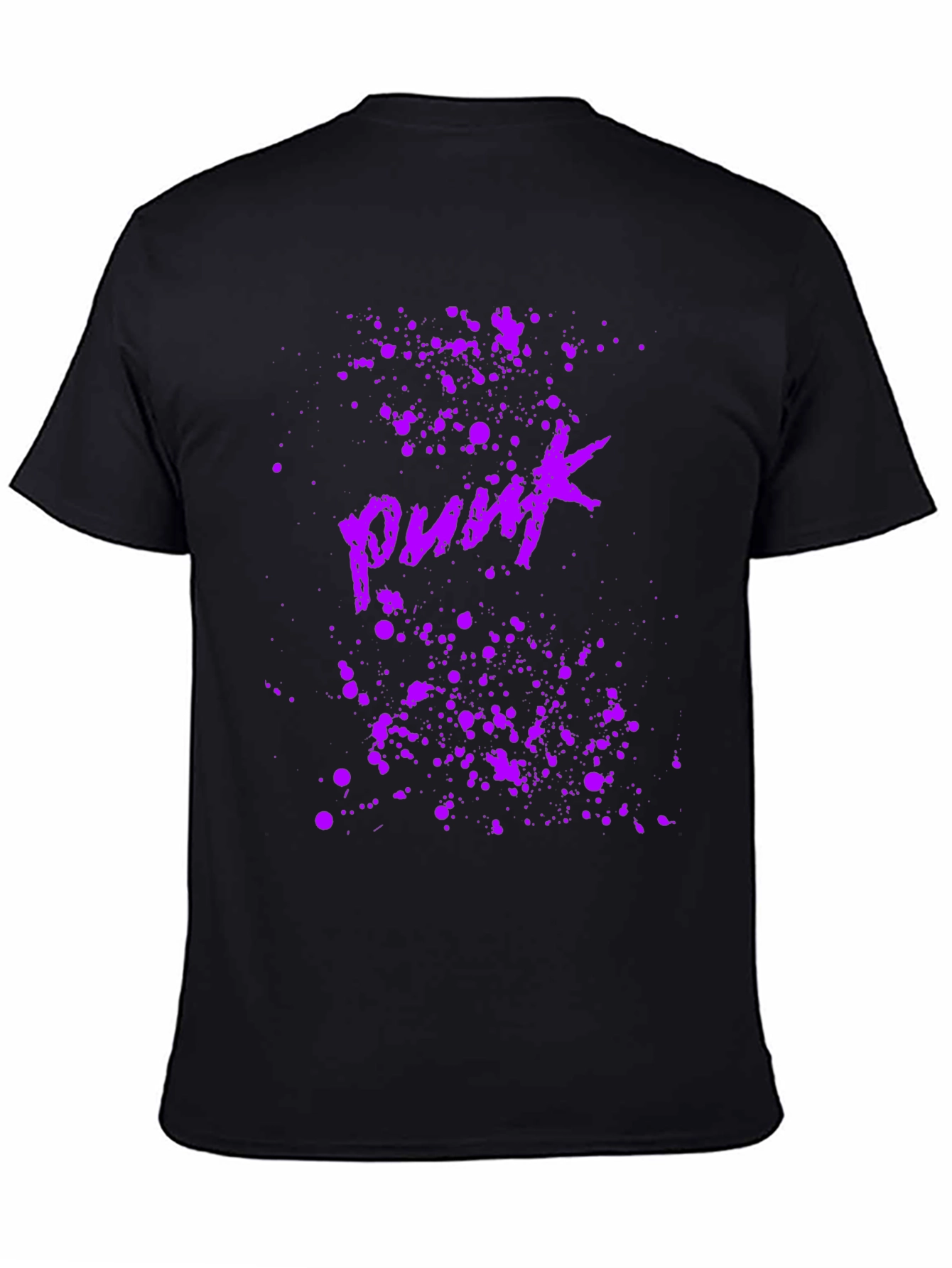 Black Punk Splatter Graphic Tee view 4