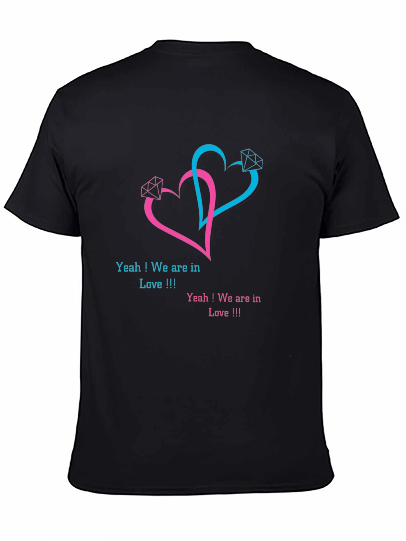 Black Love Hearts T-Shirt - Stylish Graphic Tee view 4