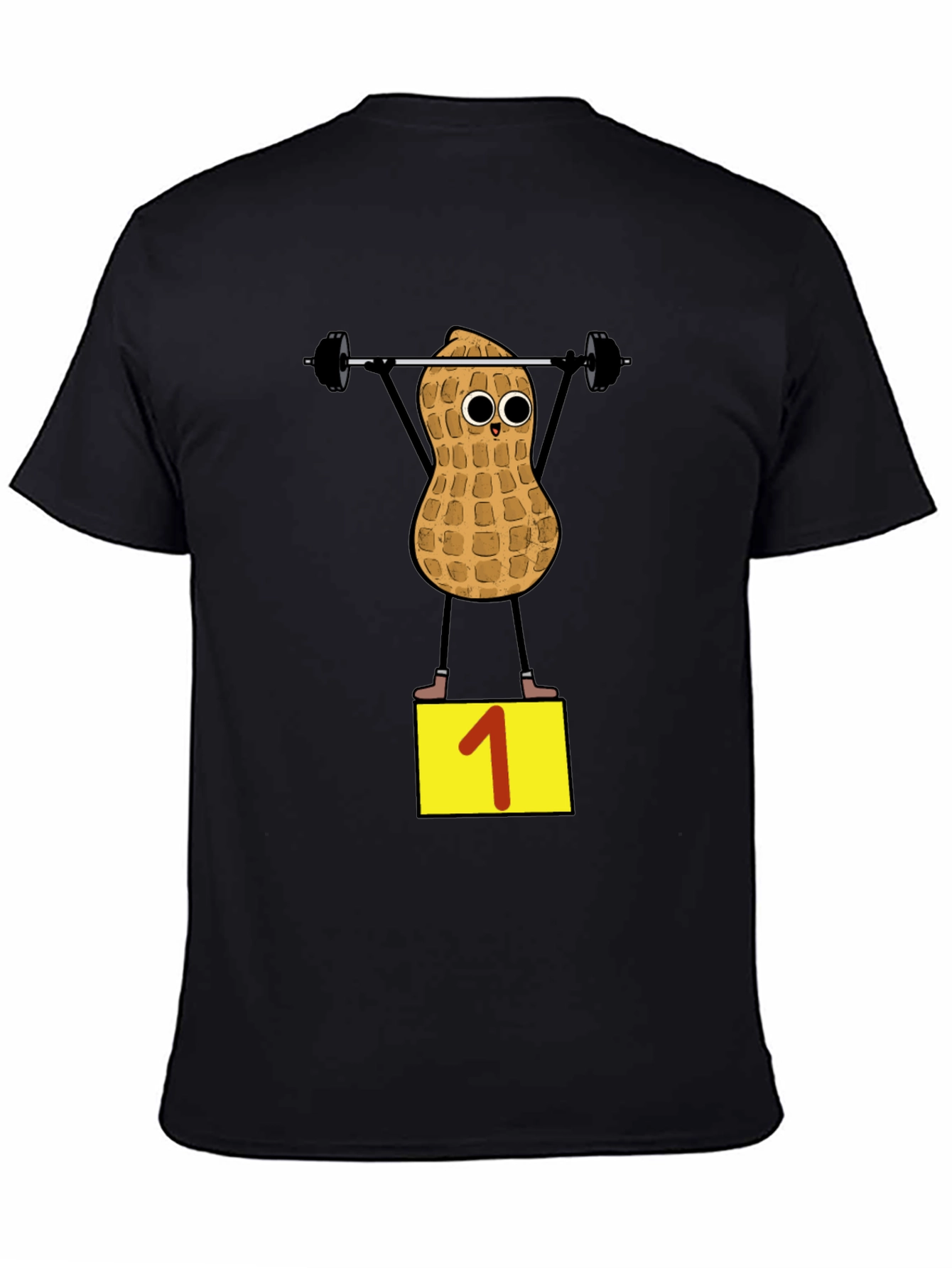 Peanut Weightlifter T-Shirt - Black - 4