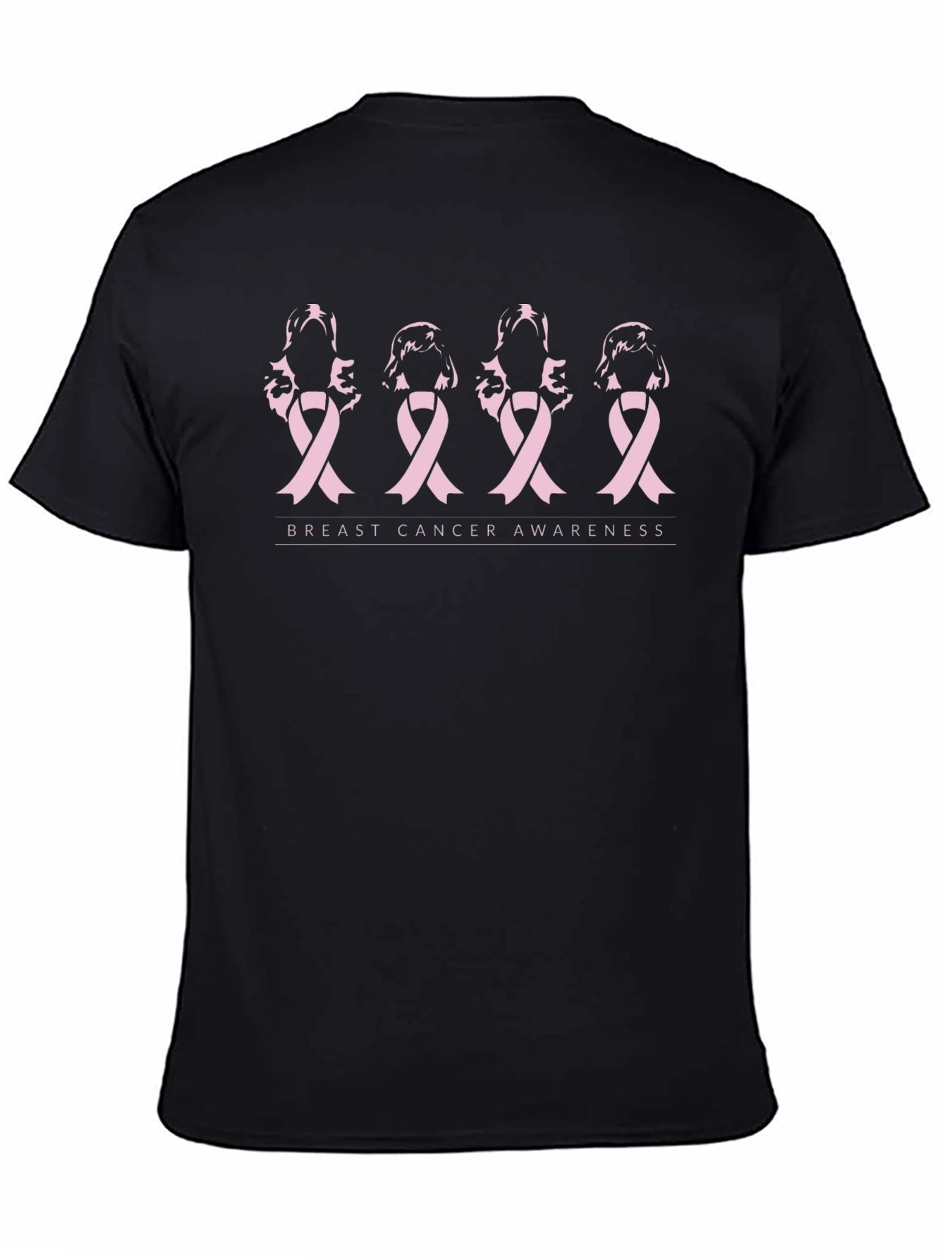 Black Breast Cancer Awareness Graphic Tee view 4