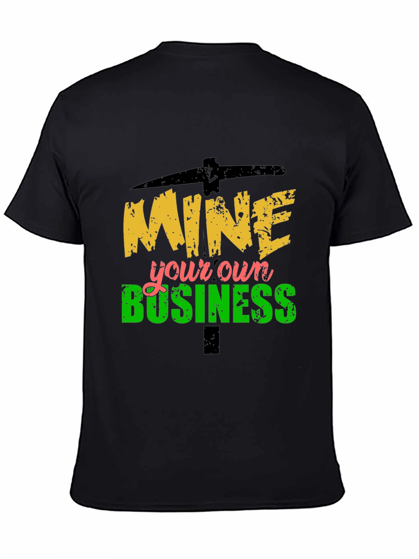 Black Mine Your Own Business Graphic Tee view 4