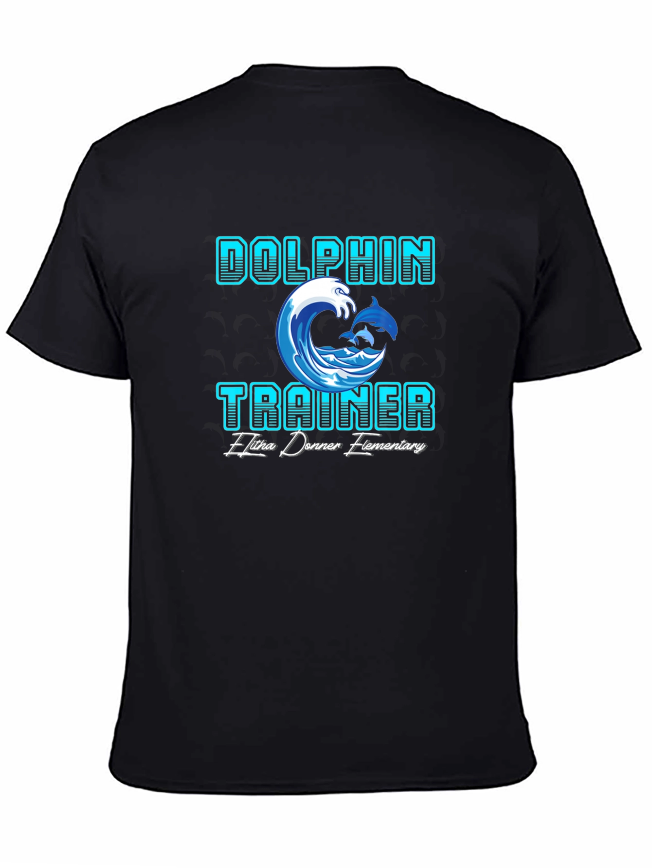 Black Dolphin Trainer T-Shirt - Elitha Donner Elementary view 4