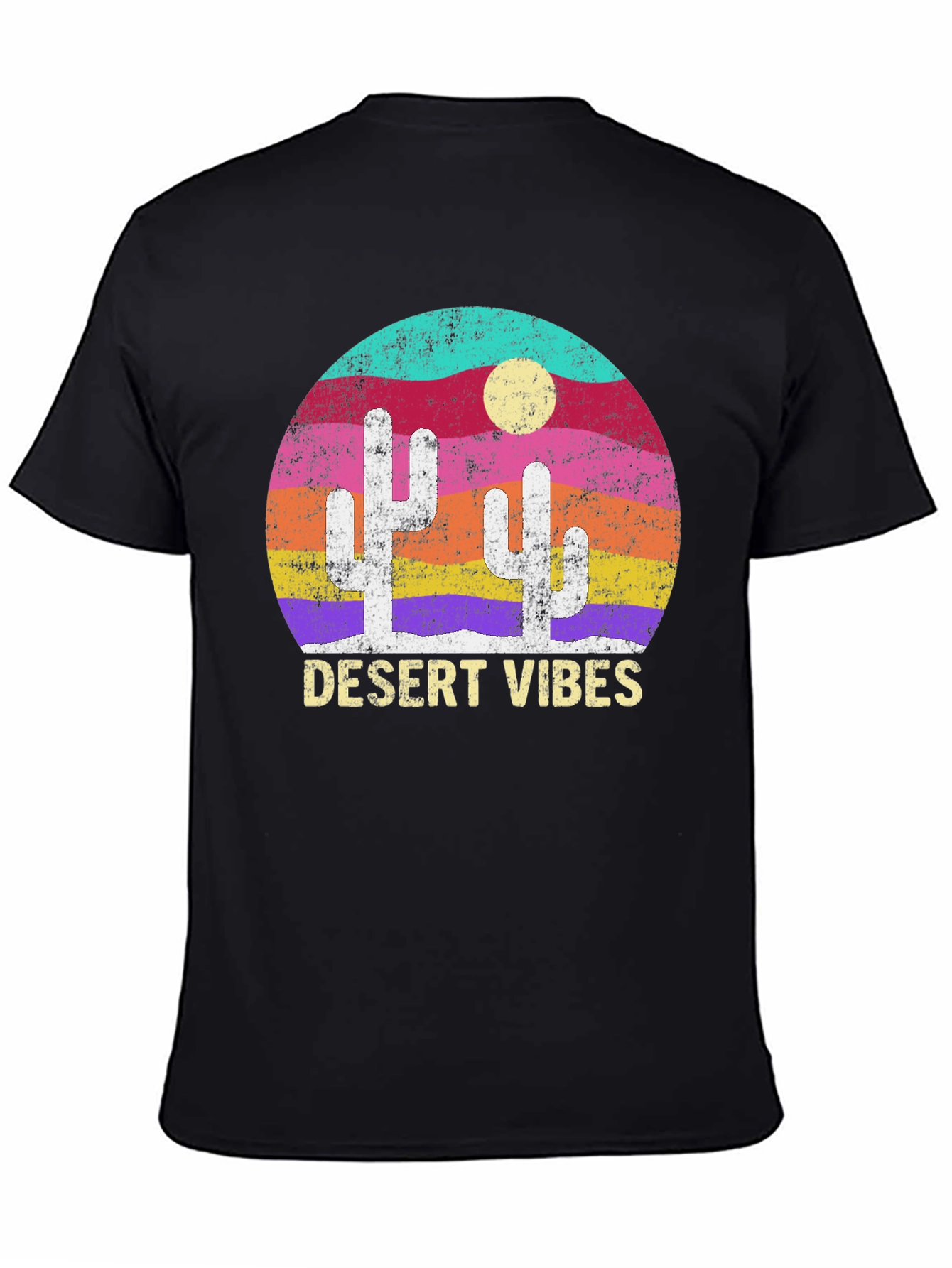 Black Desert Vibes Graphic Tee - Stylish Men's T-Shirt view 4