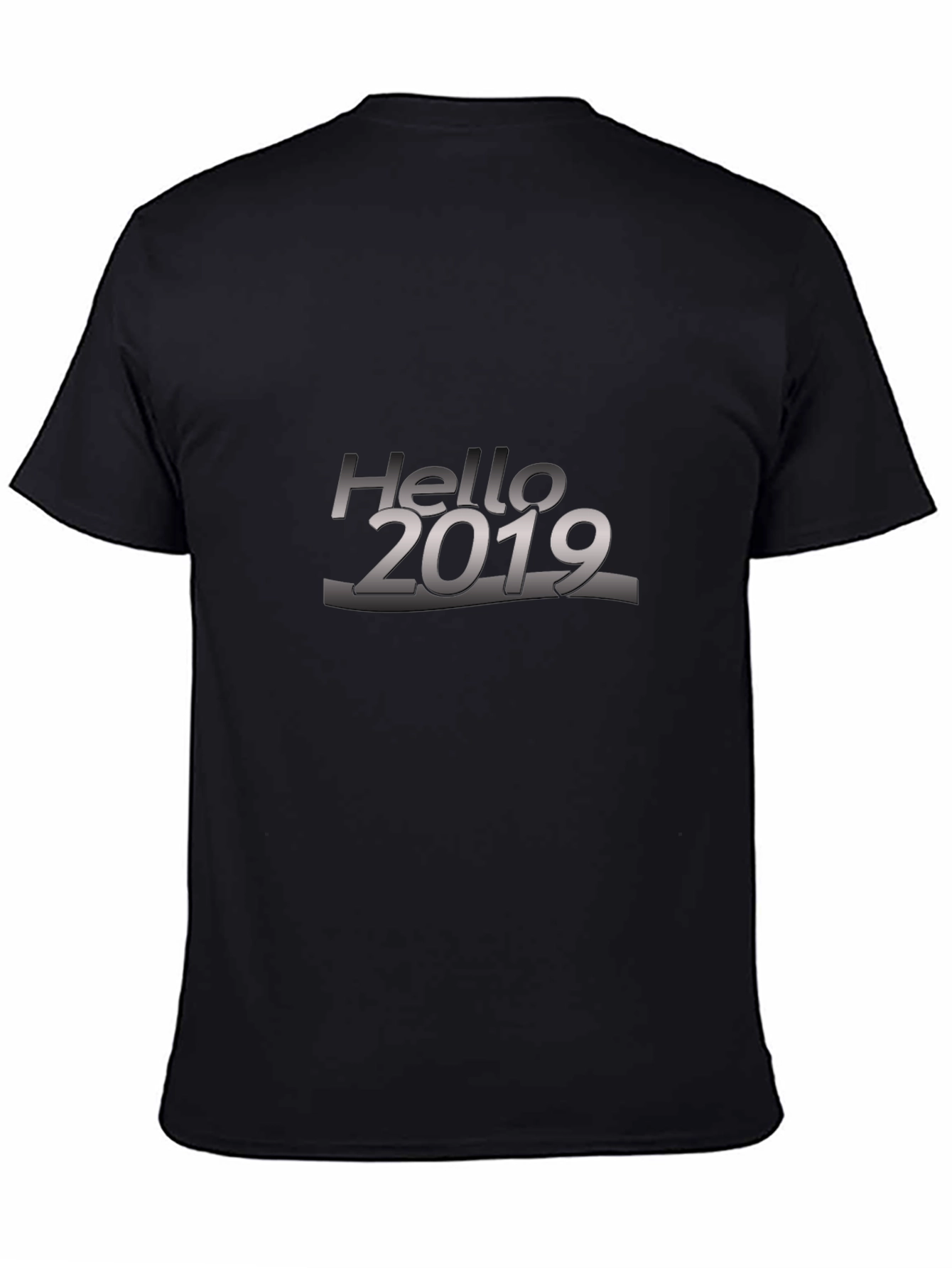 Black Hello 2019 Black T-Shirt view 4