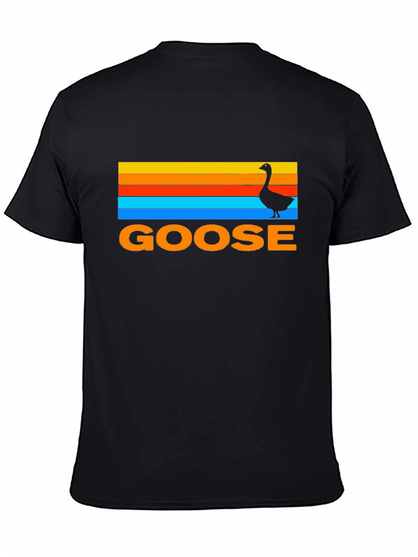 Black Retro Goose T-Shirt - Sunset Graphic Tee view 4