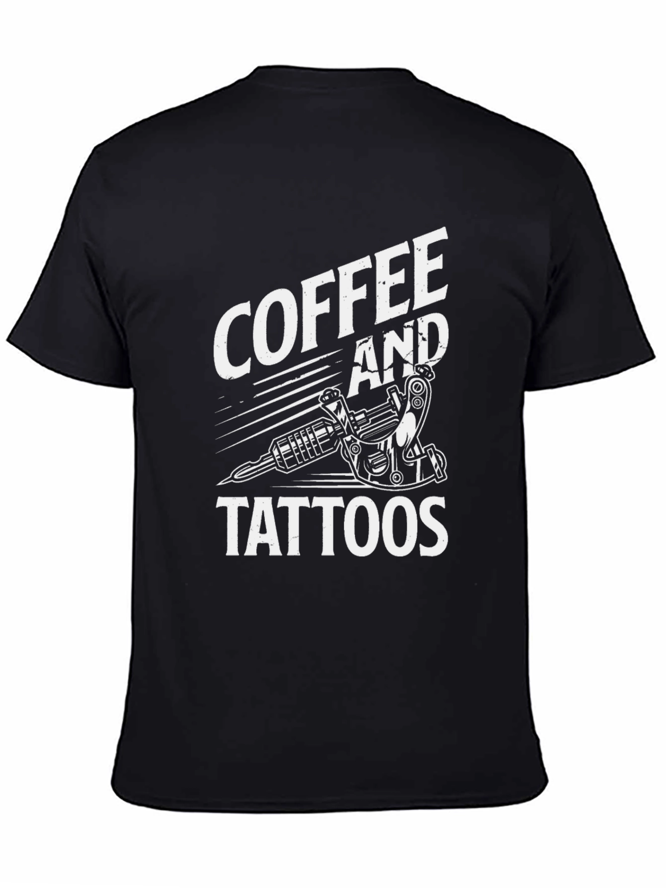 Black Coffee and Tattoos Graphic Tee - Black view 4