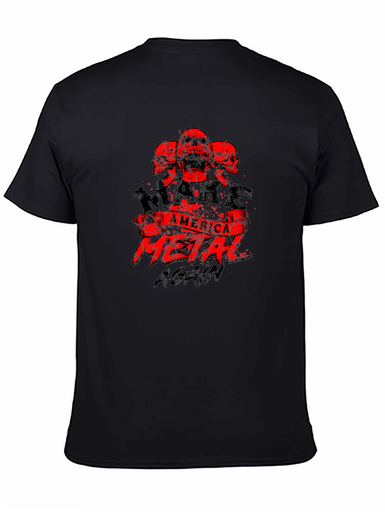 Black Make America Metal Again Graphic Tee view 4