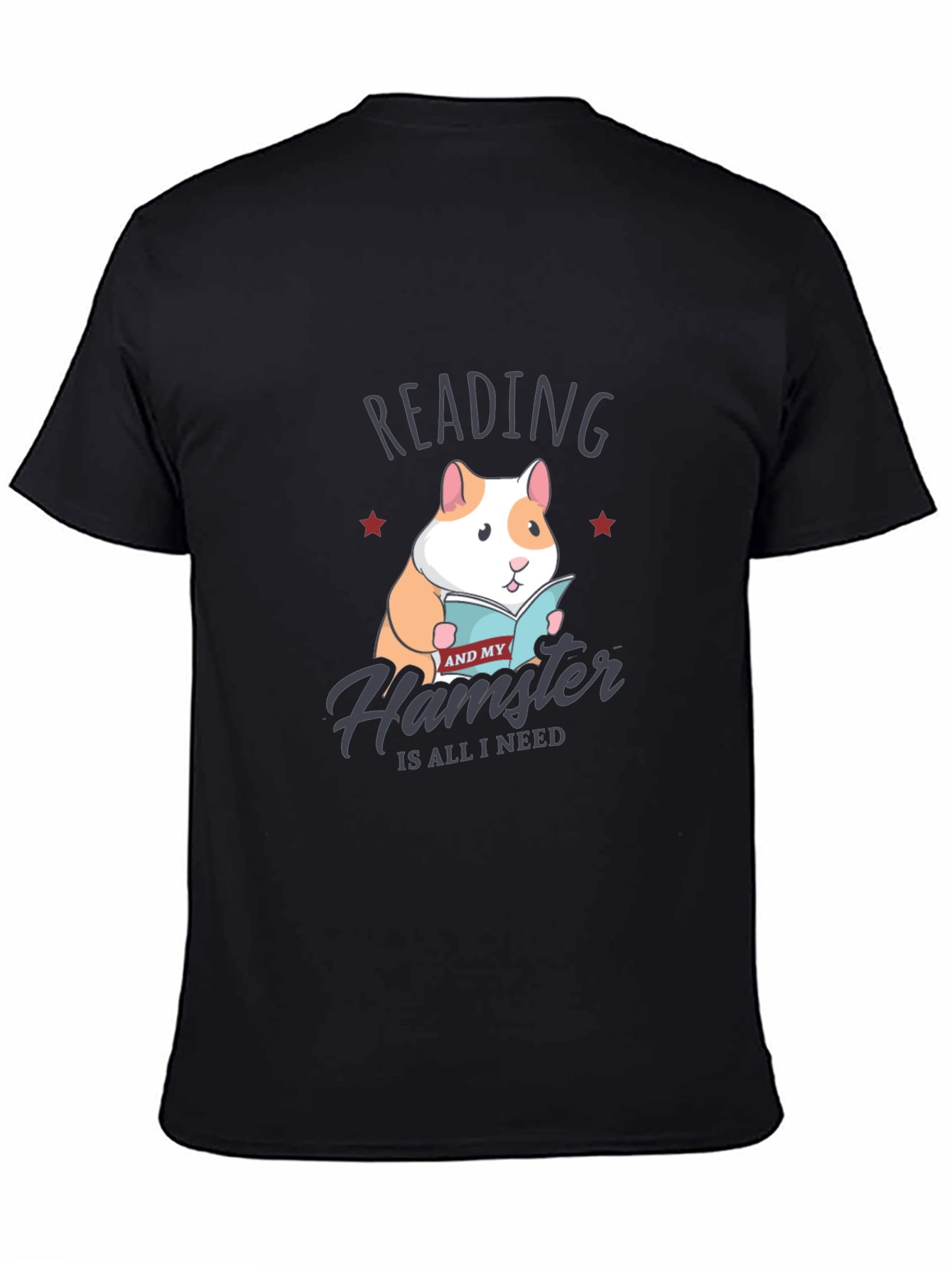 Reading Hamster T-Shirt:  Cute Graphic Tee - 4