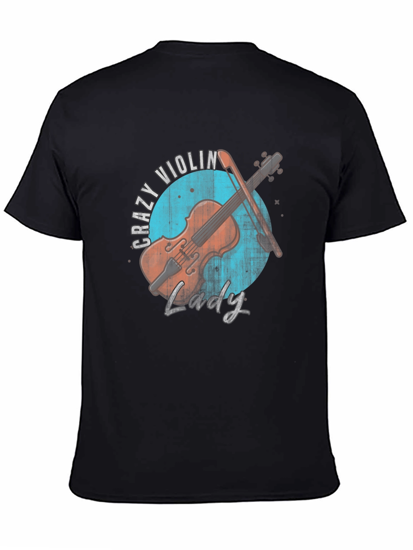 Crazy Violin Lady Graphic Tee - 4