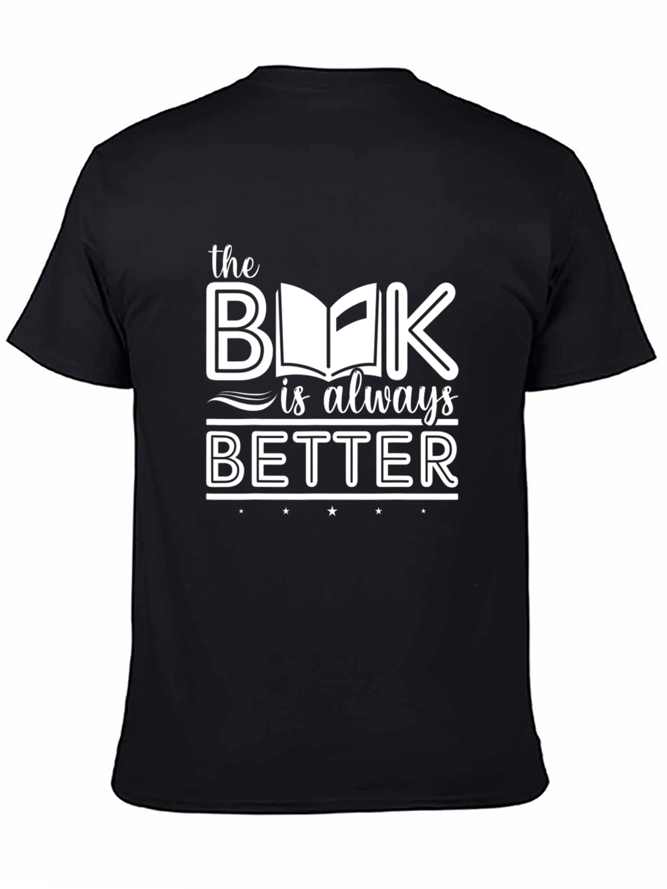 Black The Book is Always Better T-Shirt view 4