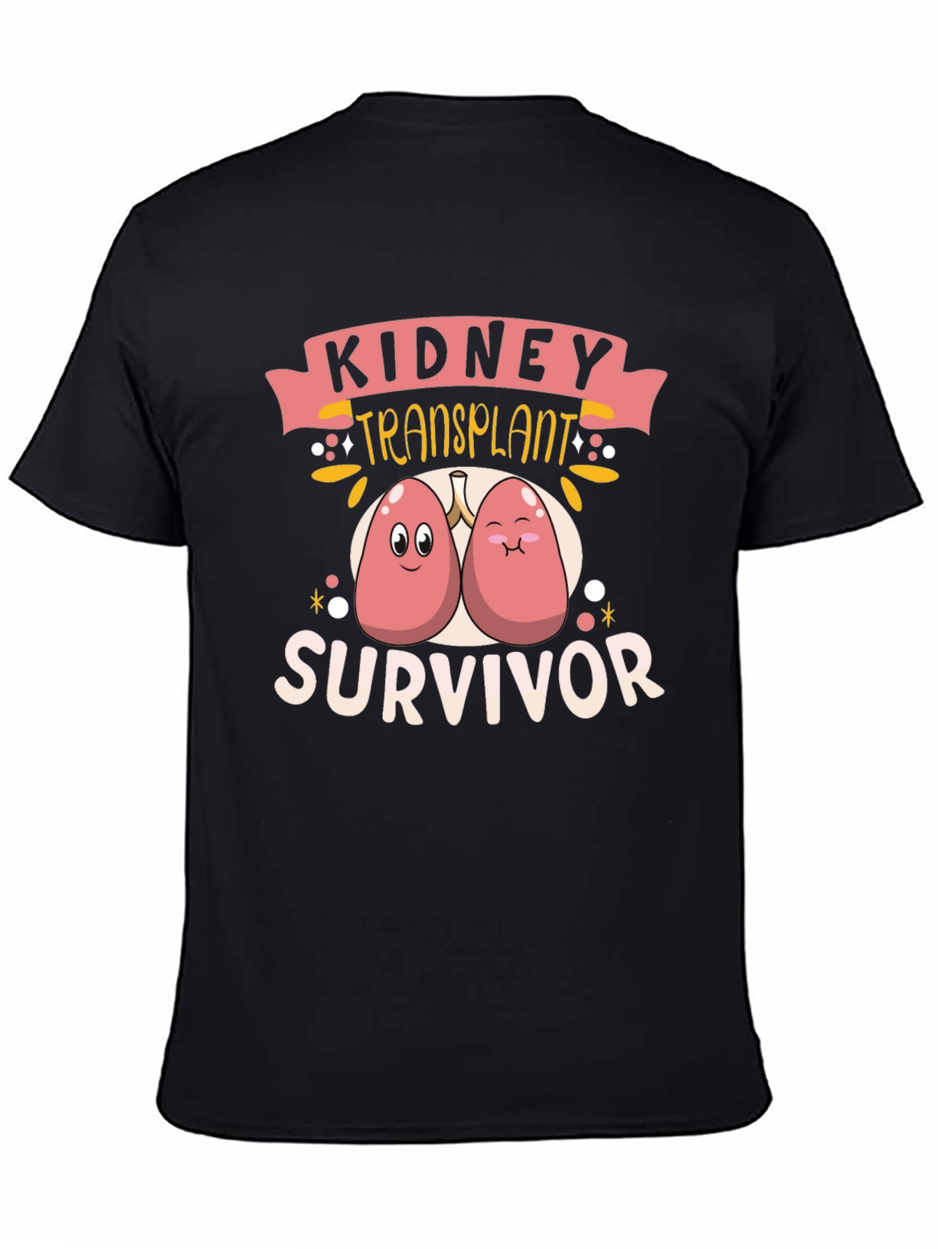 Black Kidney Transplant Survivor Black T-Shirt view 4