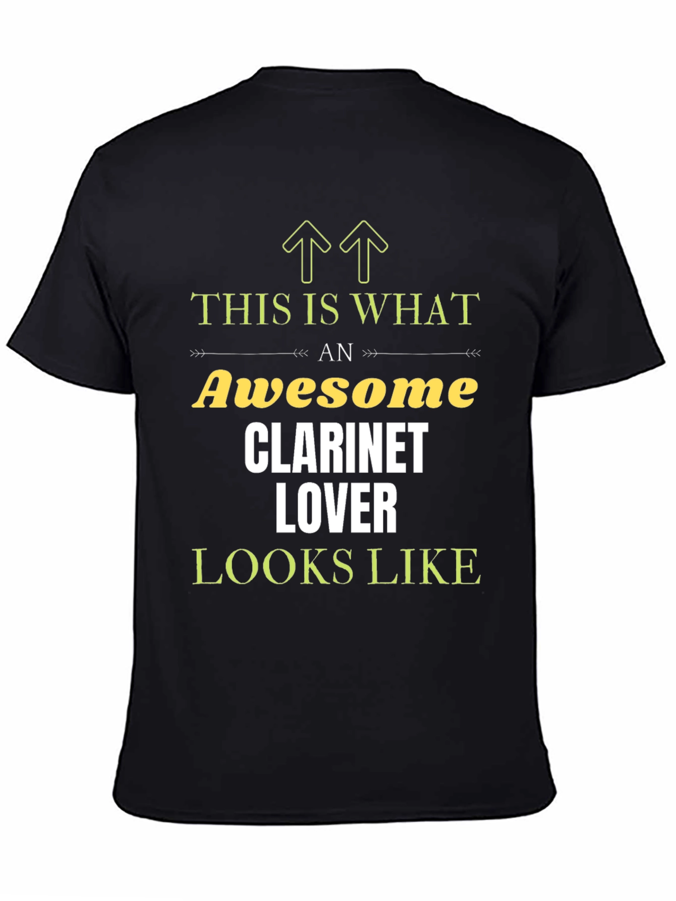 Black Awesome Clarinet Lover T-Shirt view 4