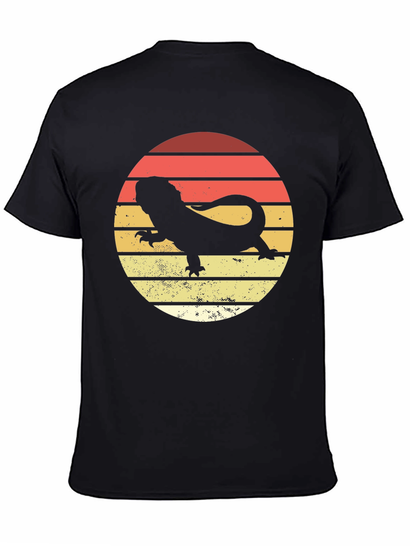 Black Bearded Dragon Sunset T-Shirt view 4