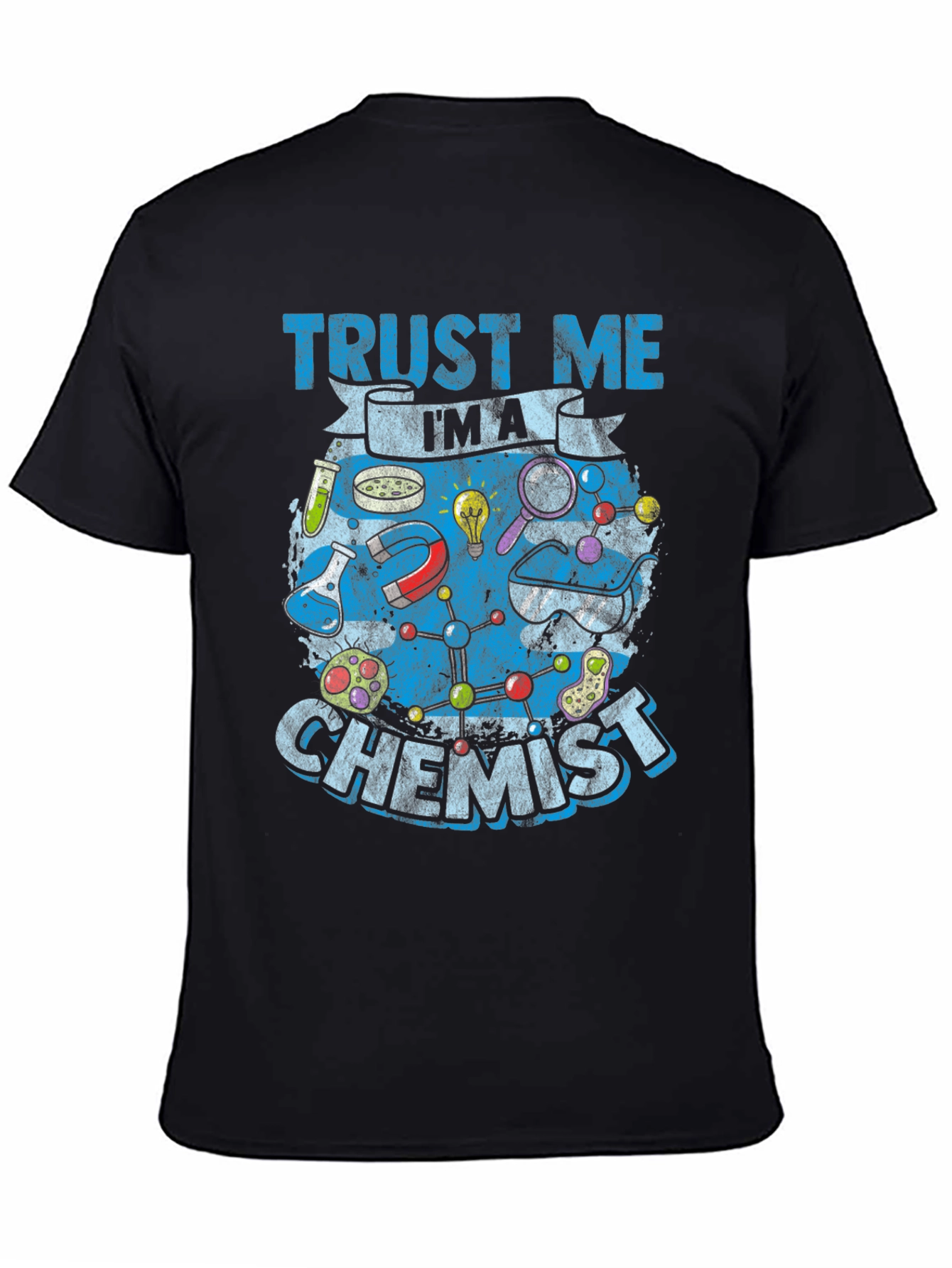 Black Trust Me I'm A Chemist T-Shirt view 4