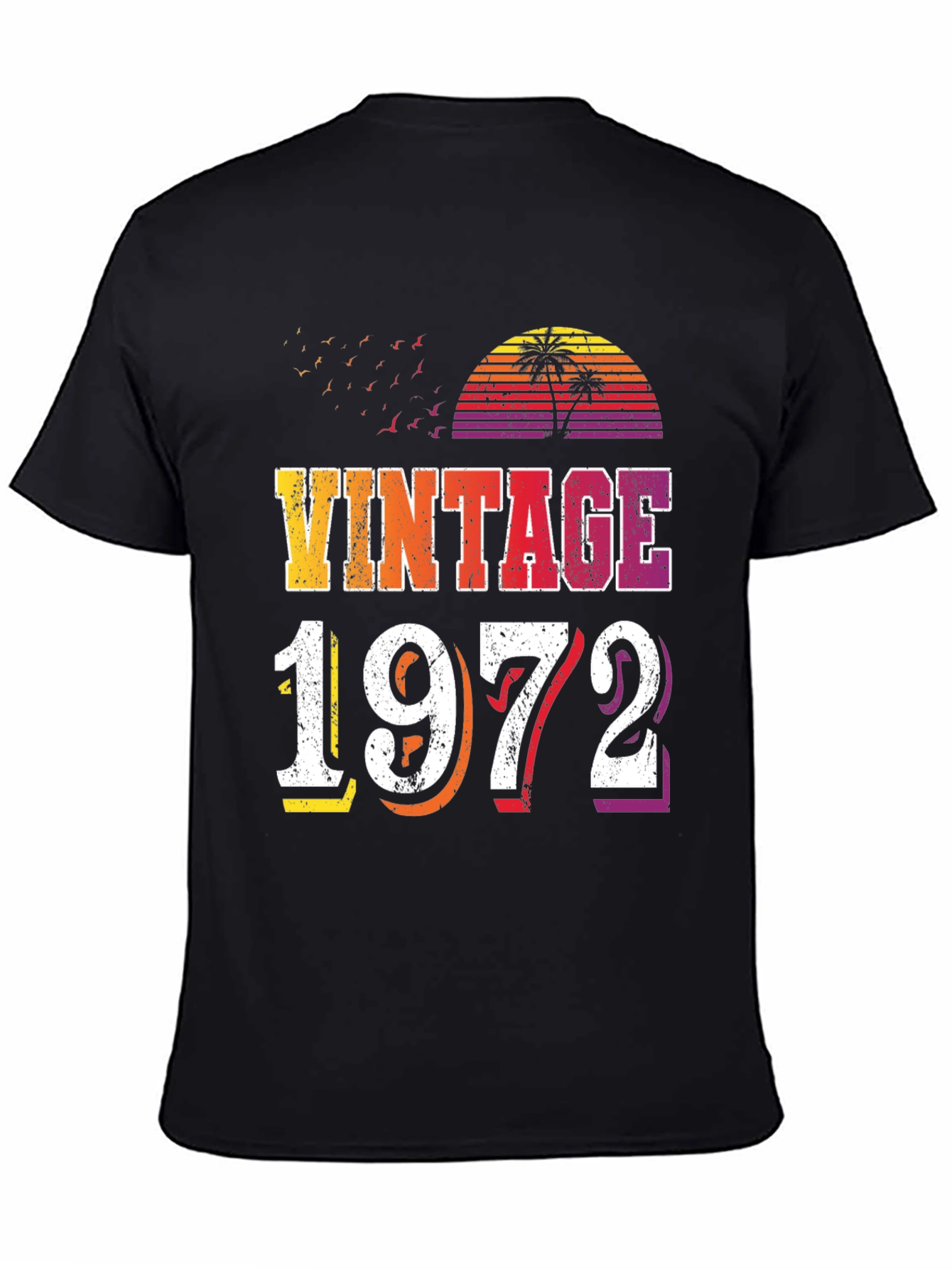 Black Vintage 1972 Graphic T-Shirt Retro Style view 4