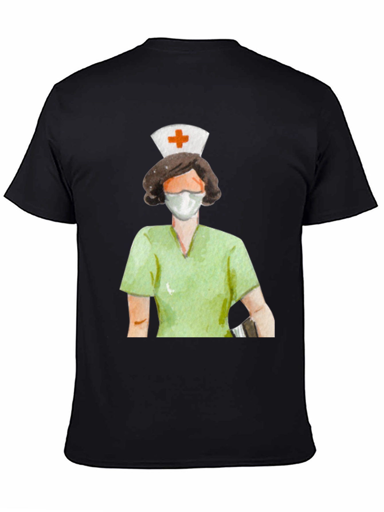 Black Nurse Graphic Tee - Unisex Short Sleeve T-Shirt view 4