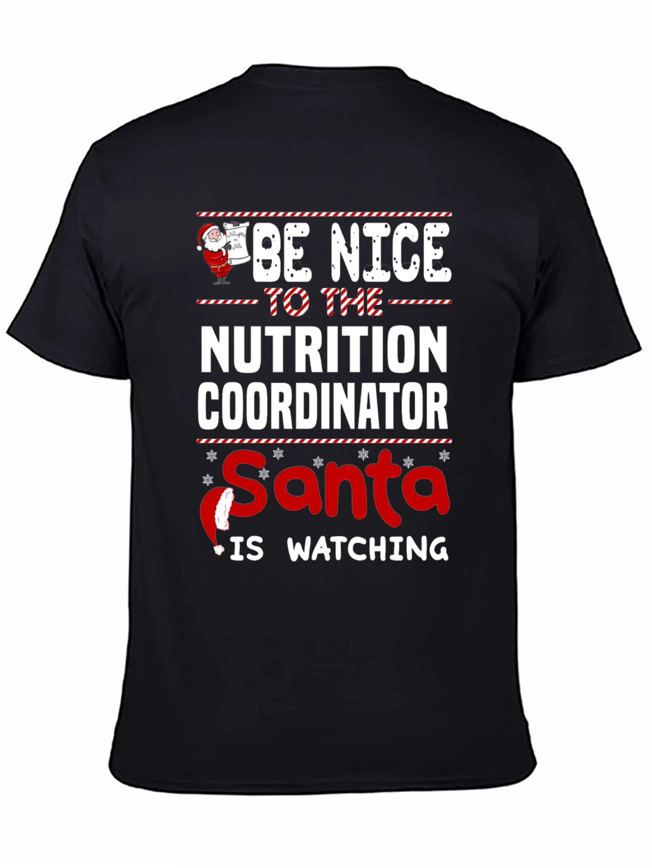 Nutrition Coordinator Santa Watching T-Shirt - 4