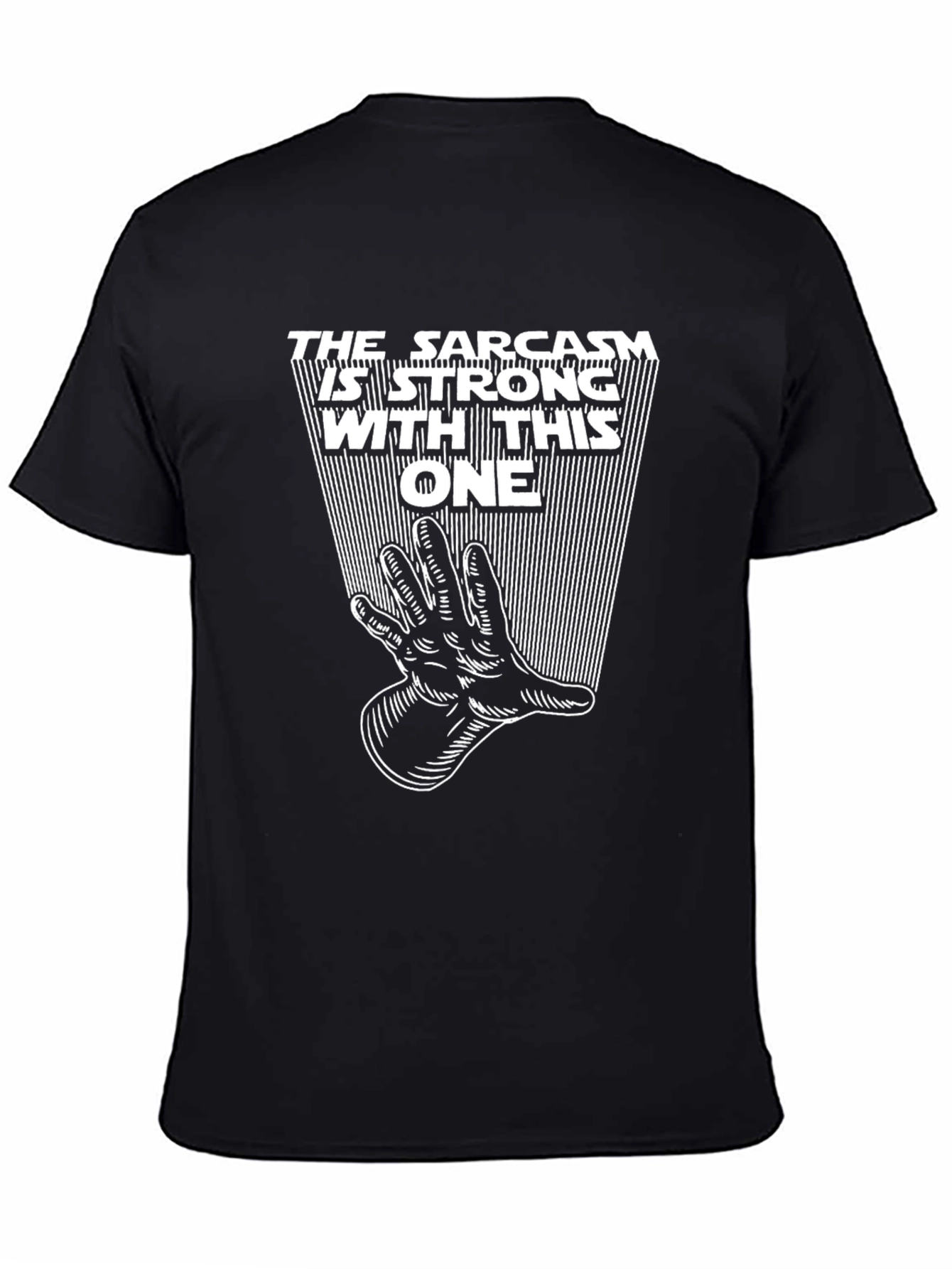 Black Sarcasm Strong T-Shirt - Funny Graphic Tee view 4