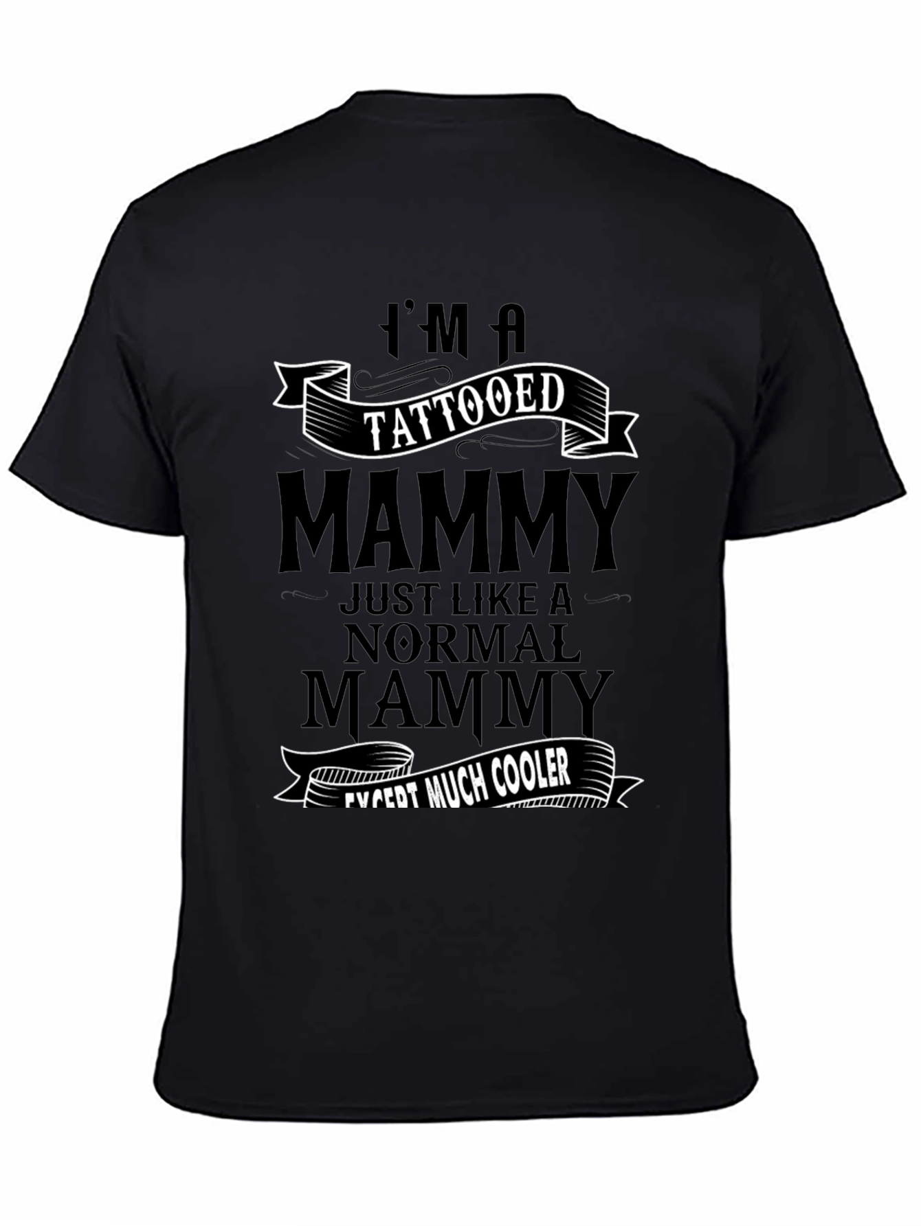 Black Tattooed Mammy Graphic Tee - Cool Mom Shirt view 4