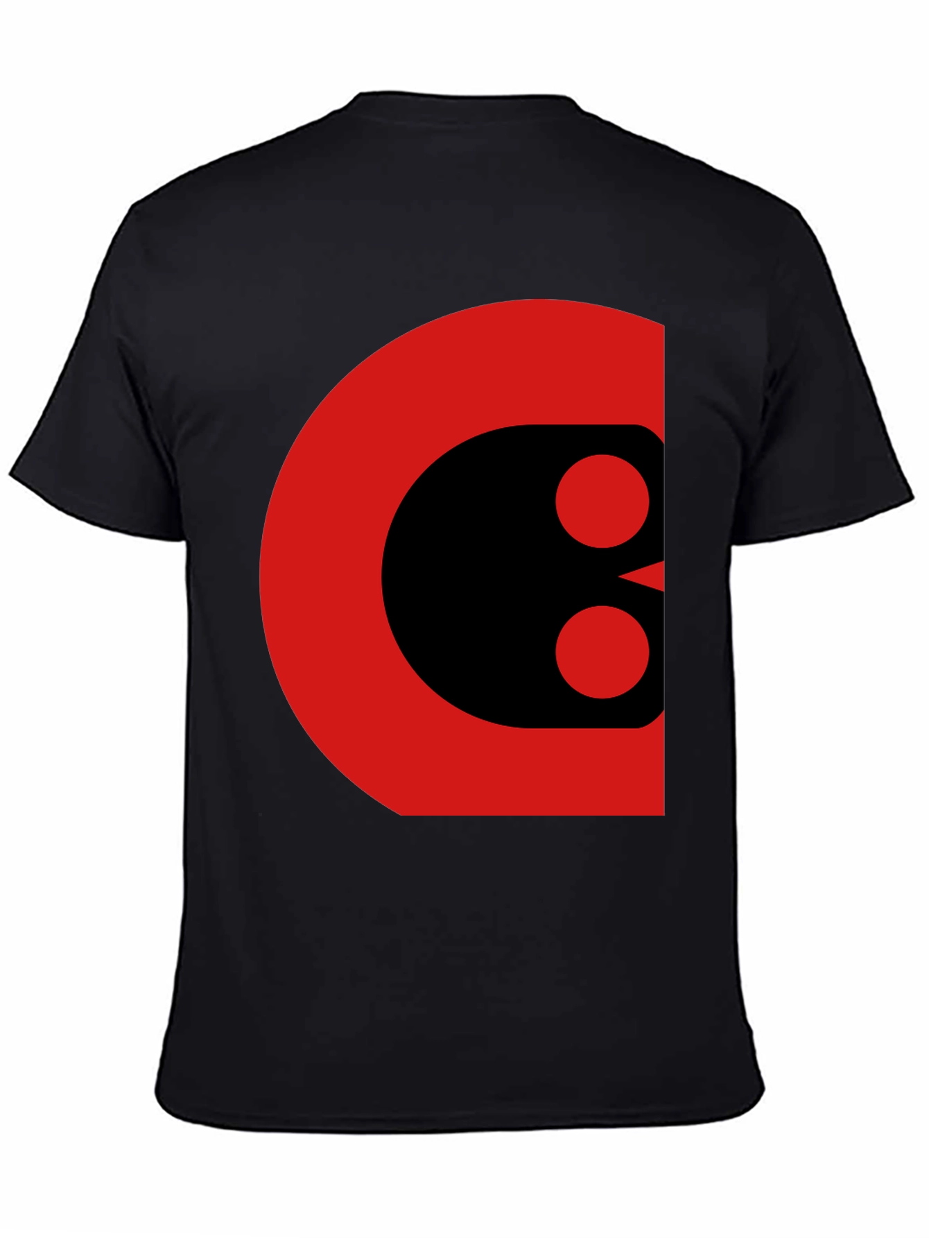 Black Bold Graphic Tee - Abstract Red and Black Design view 4
