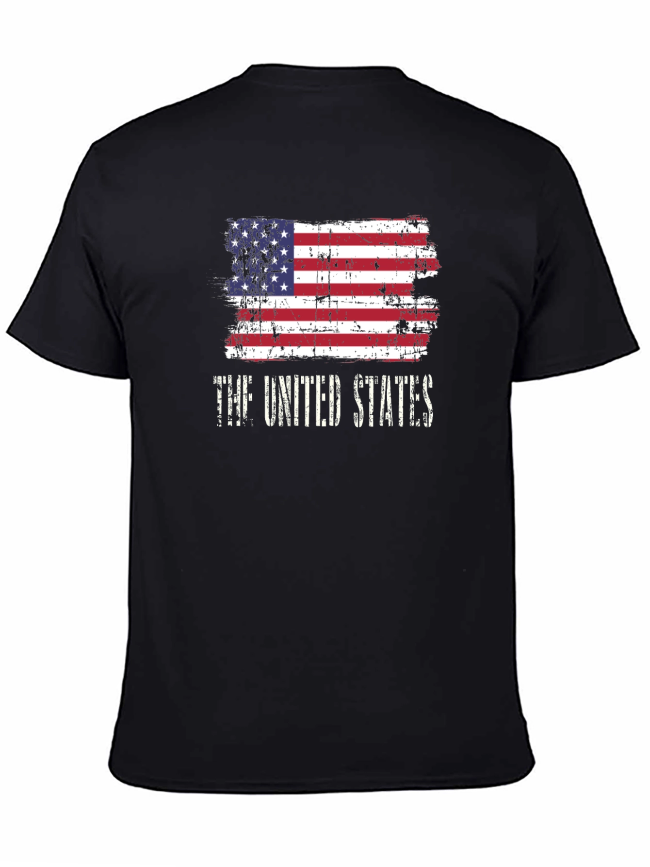 Black USA Flag T-Shirt Patriotic United States Vintage Look view 4