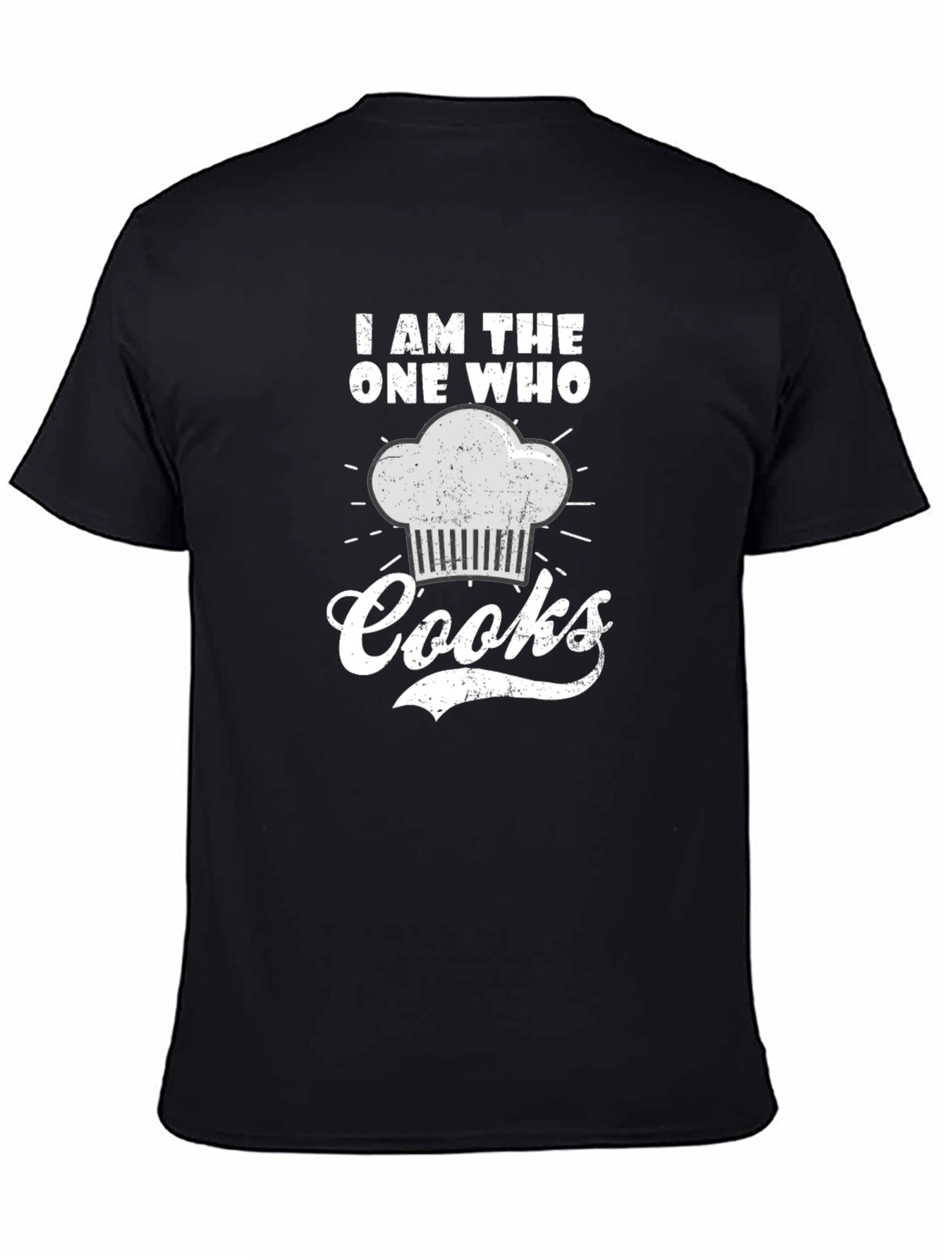 Black I AM THE ONE WHO Cooks Graphic Tee view 4