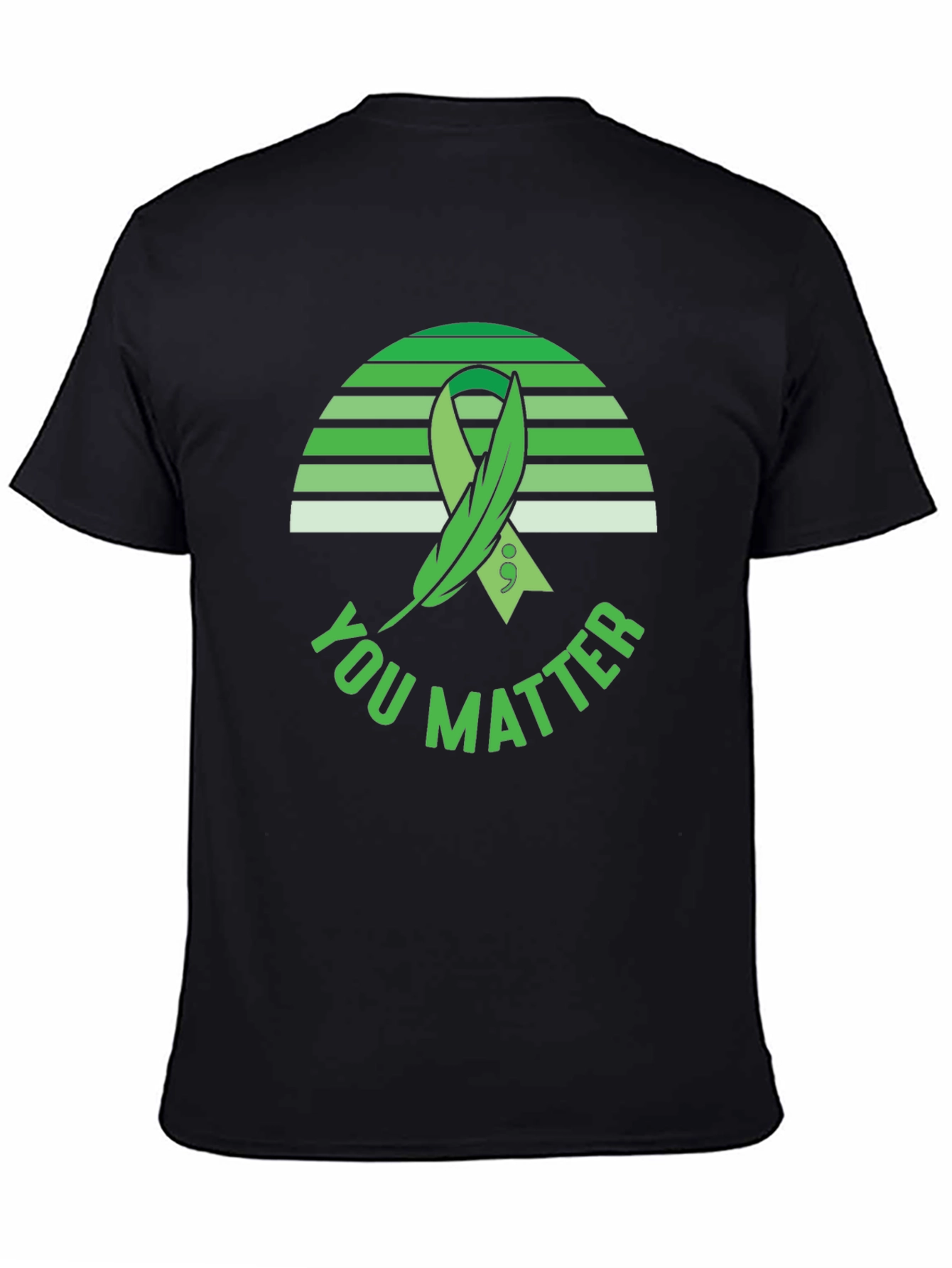 Black You Matter T-Shirt: Mental Health Awareness view 4