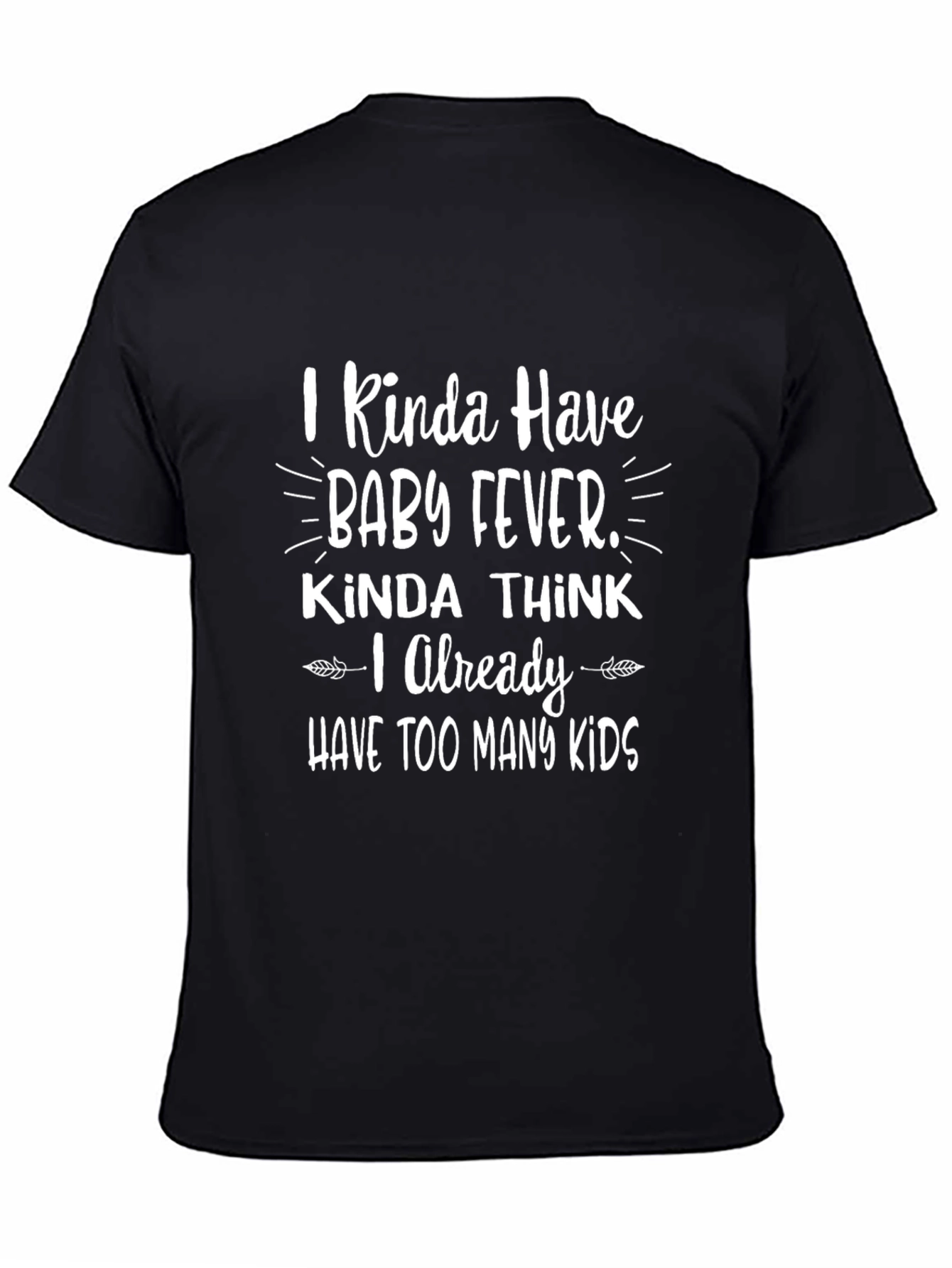 Black Funny Baby Fever Graphic Tee view 4
